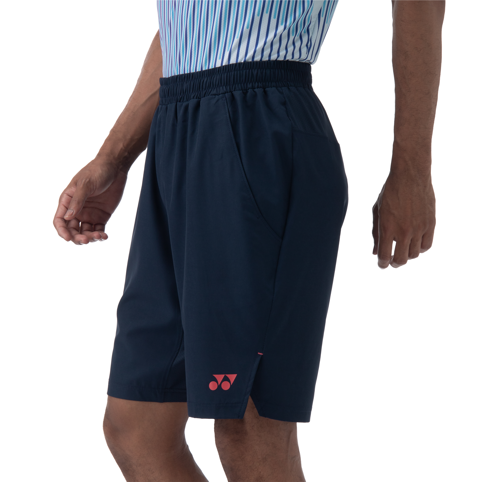 Yonex Men's Shorts - Indigo Marine/Geranium Pink