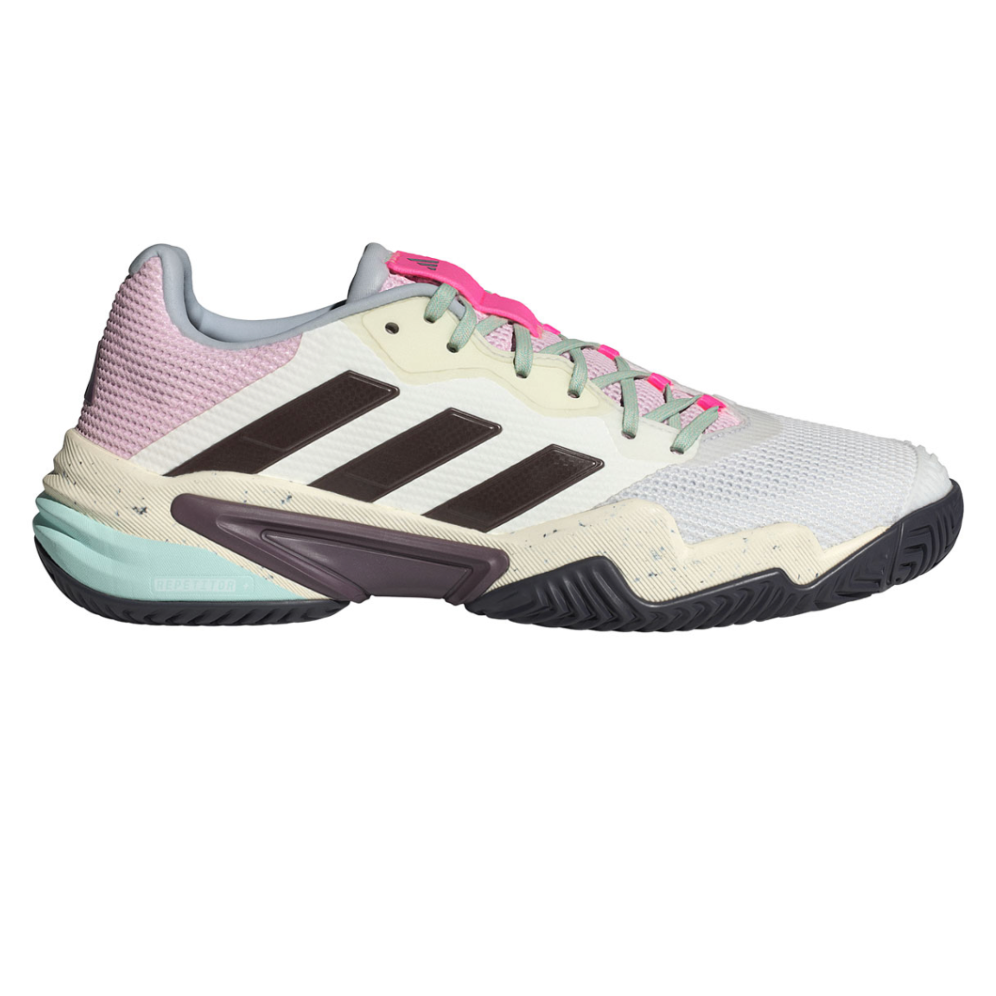 Adidas Men's BARRICADE 13 Crystal White / Aurora Met. / Semi Green Spark