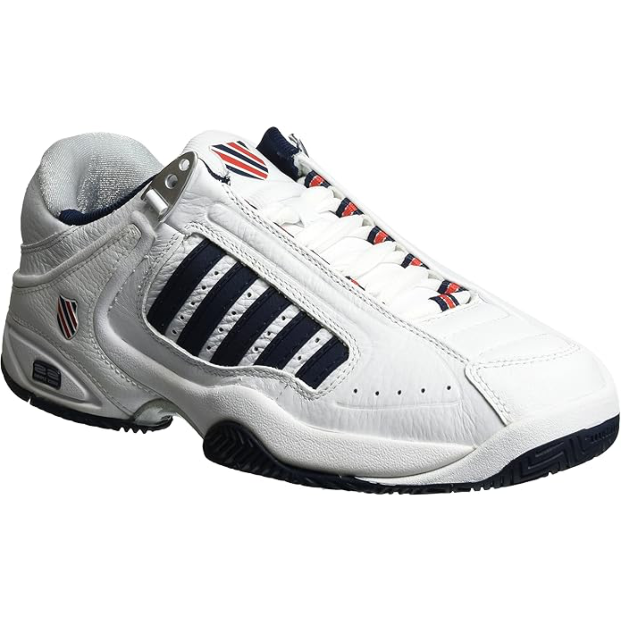 K-Swiss Mens Defier RS - White/Dress Blues/Fiery Red