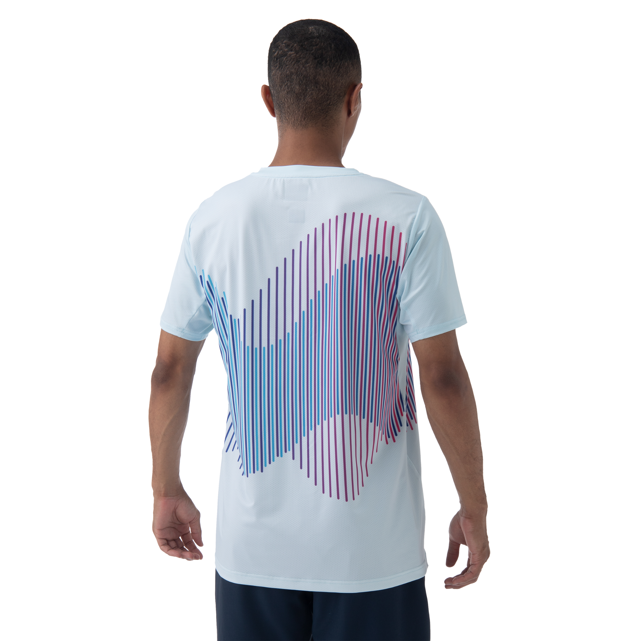 Yonex Men's Crew Neck Shirt - Indigo Green/Crystal Blue