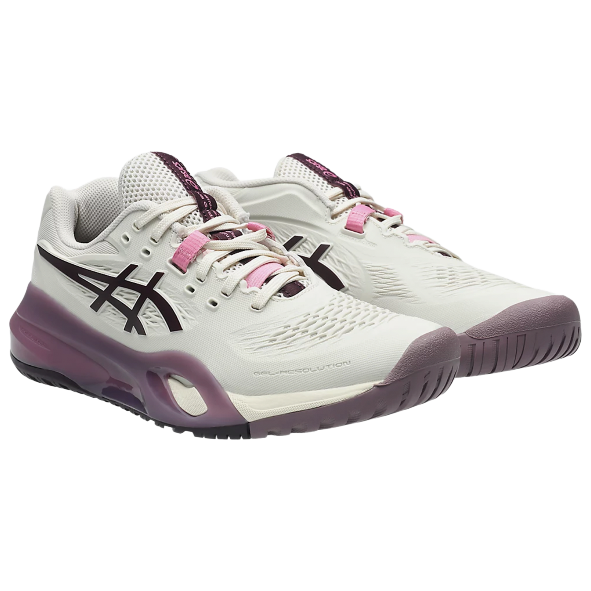 Asics Gel Resolution X Women's Soft Oat/Dark Aubergine