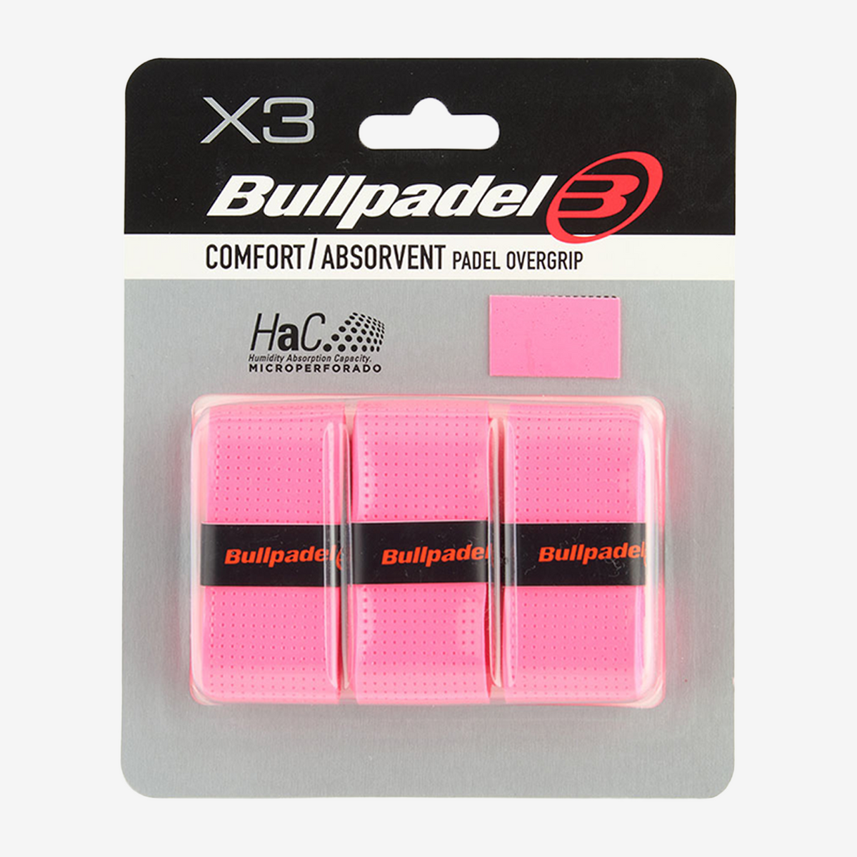 Bullpadel Comfort Padel Overgrip (3 Pack) Pink