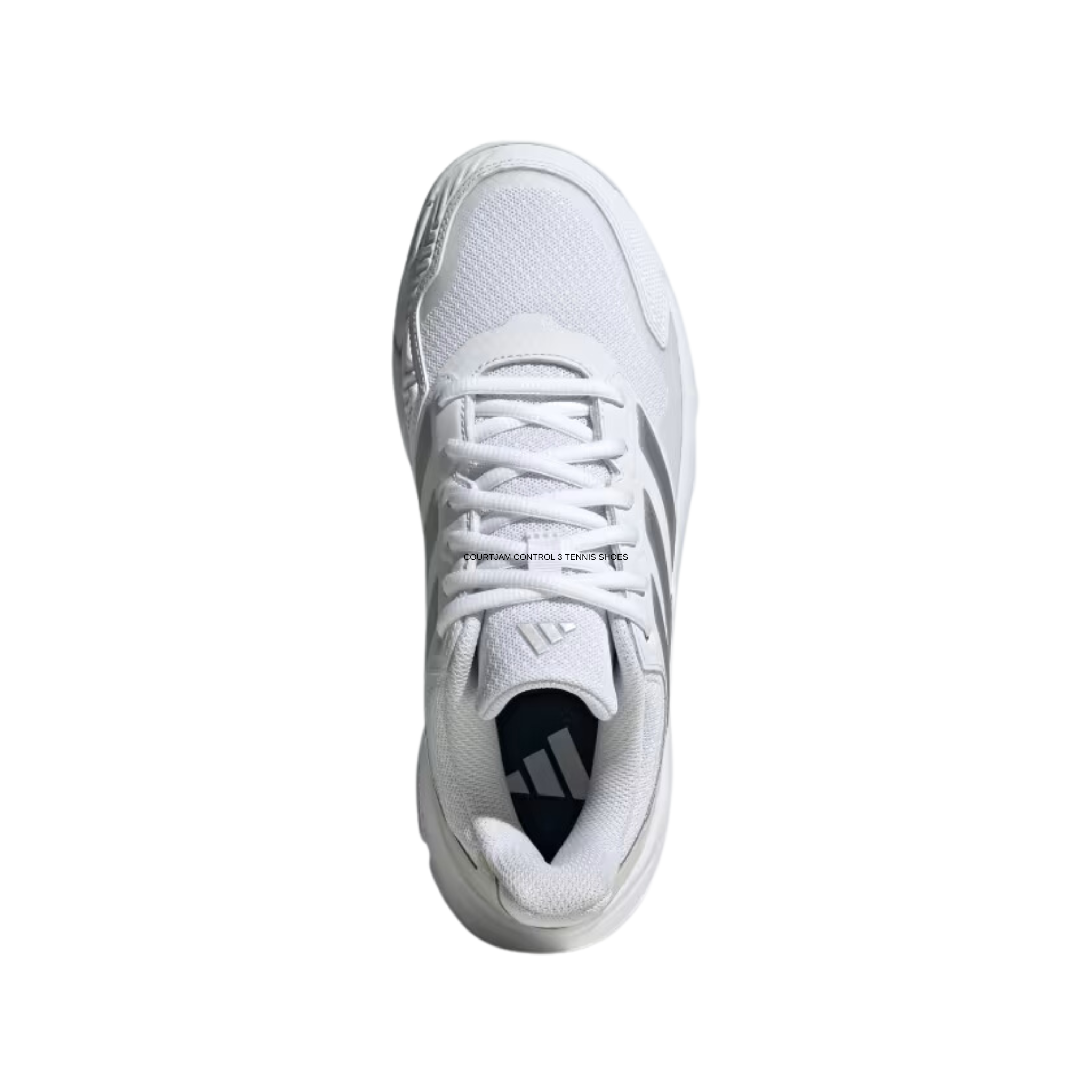 Adidas Women's COURTJAM CONTROL 3 Cloud White / Silver Metallic / Grey One