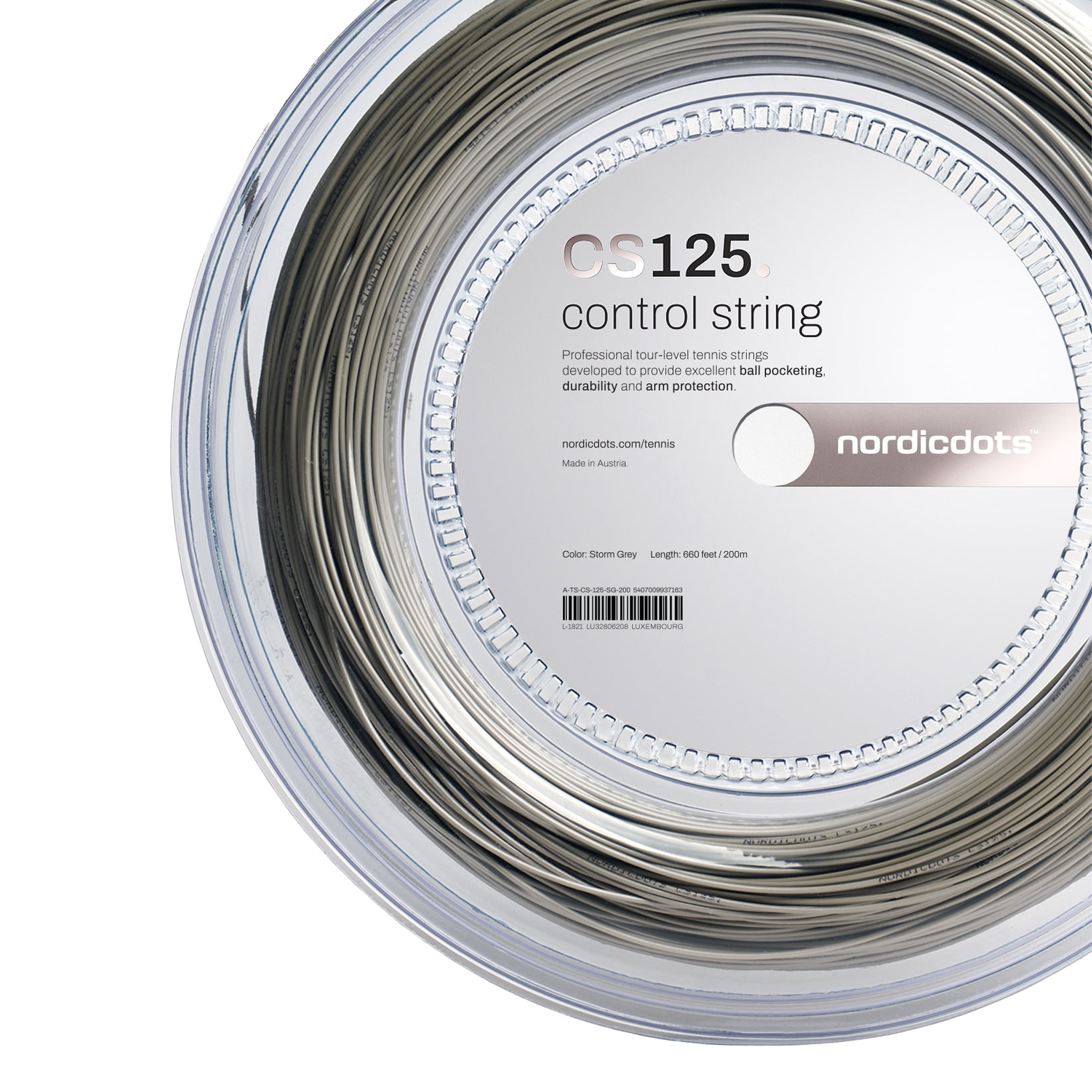 nordicdots CS125. Control Tennis String 200m Reel
