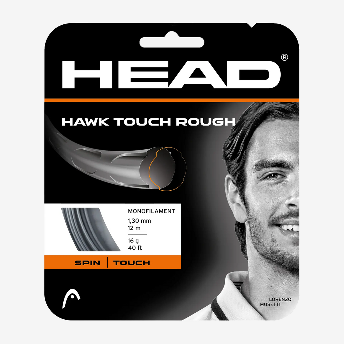 Head Hawk Touch Rough Black 12m Set