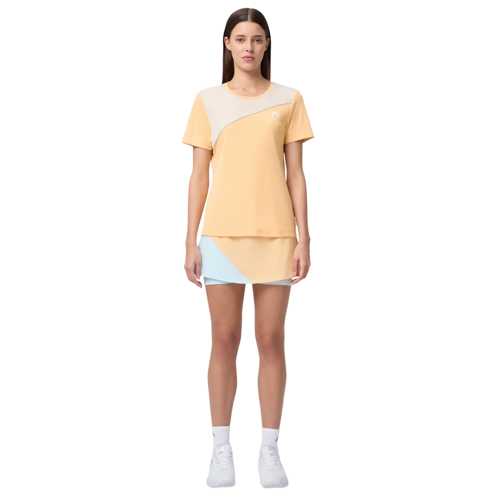 Head Tie-Break T-Shirt Women's Apricot/Light Blue