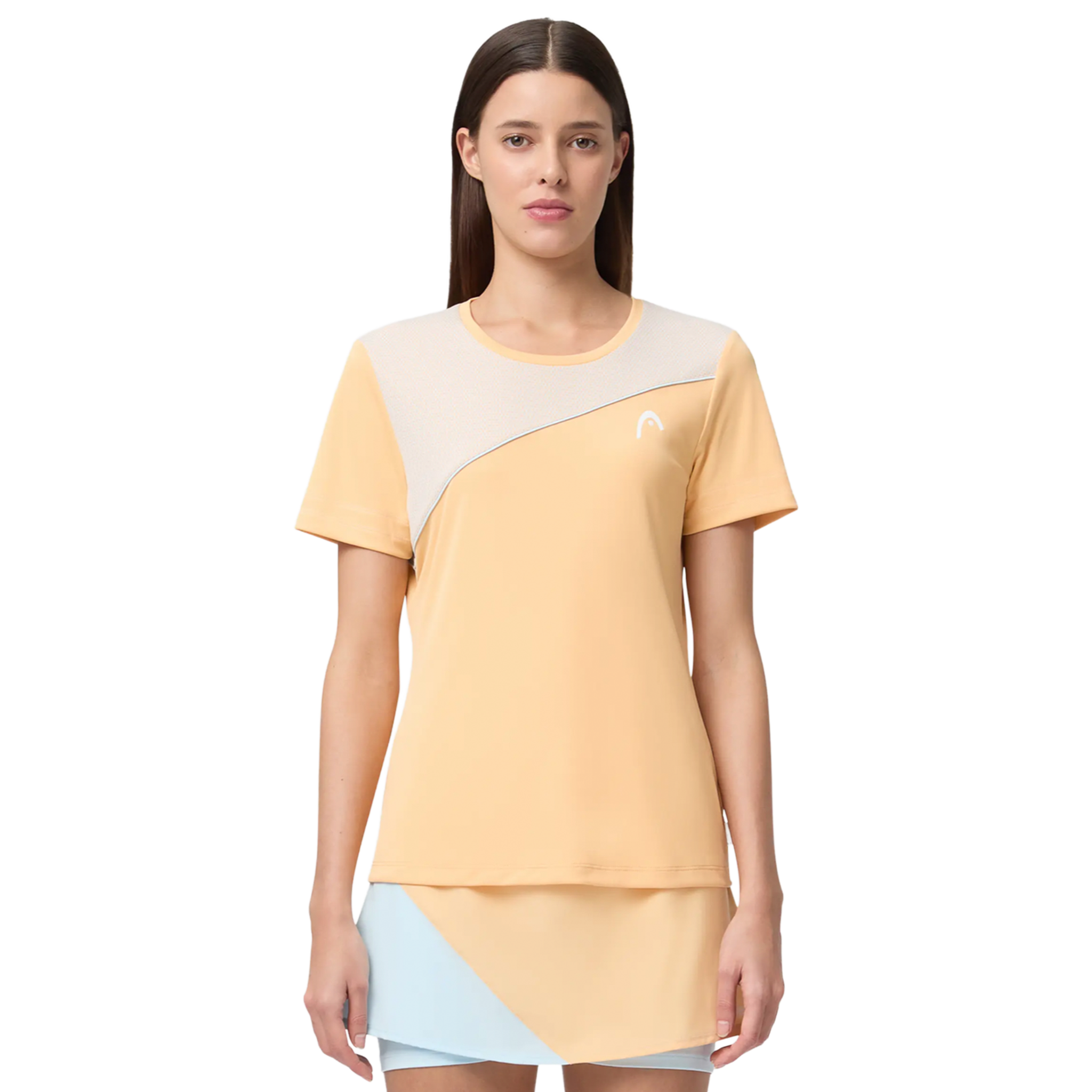 Head Tie-Break T-Shirt Women's Apricot/Light Blue