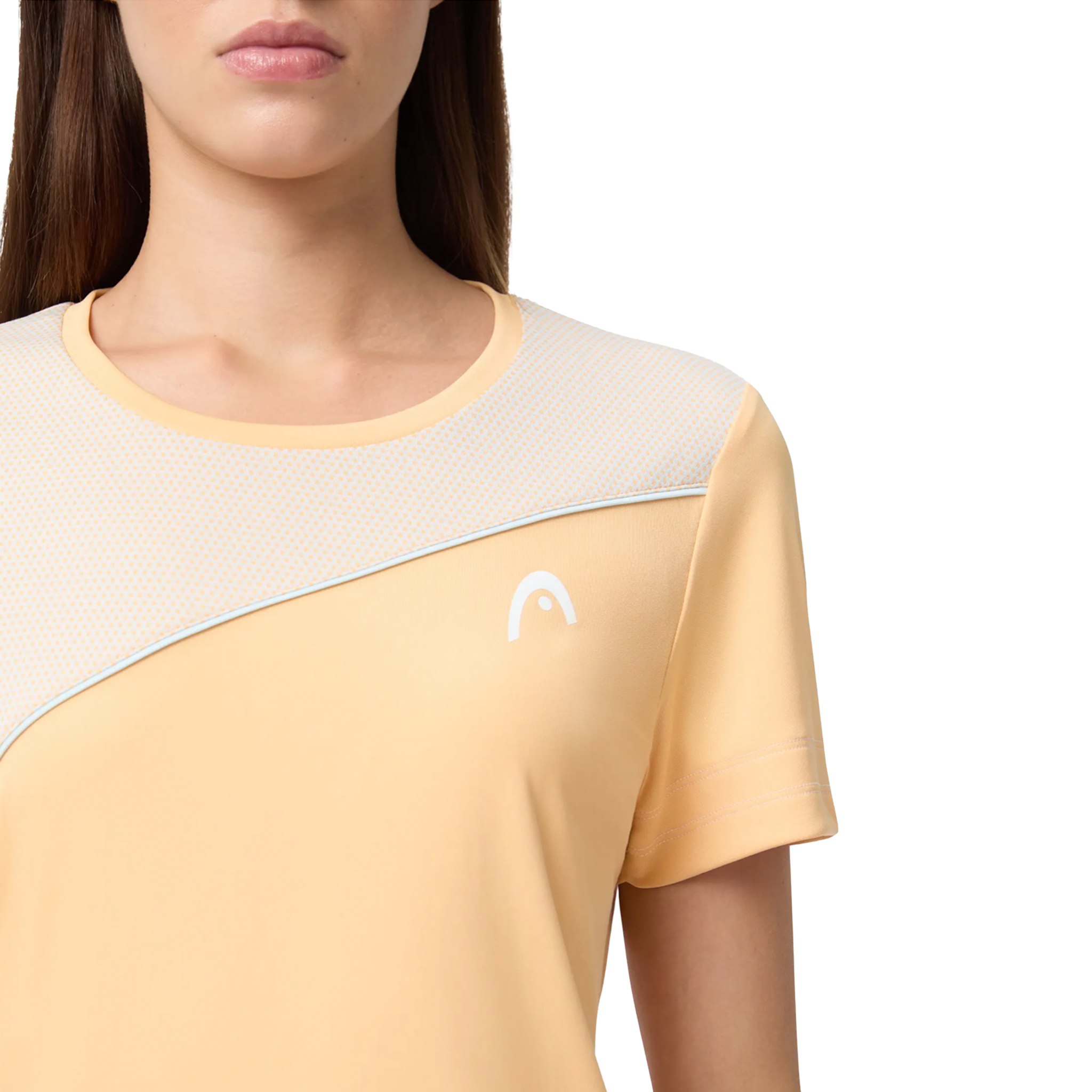 Head Tie-Break T-Shirt Women's Apricot/Light Blue