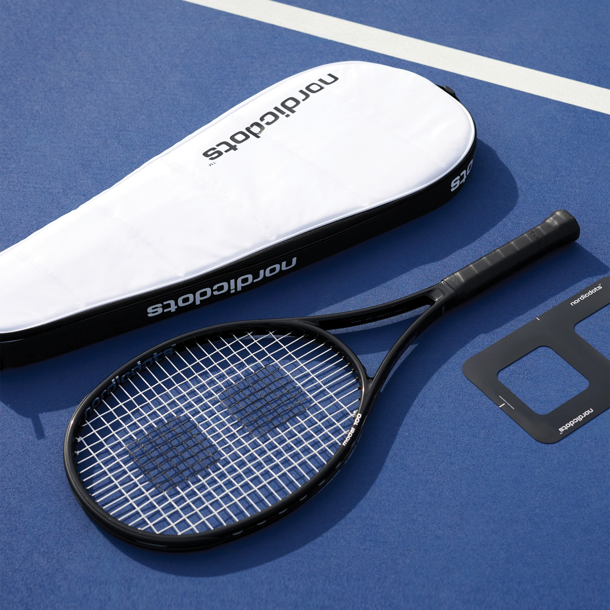 Nordicdots Tennis Racket Cover Bag White