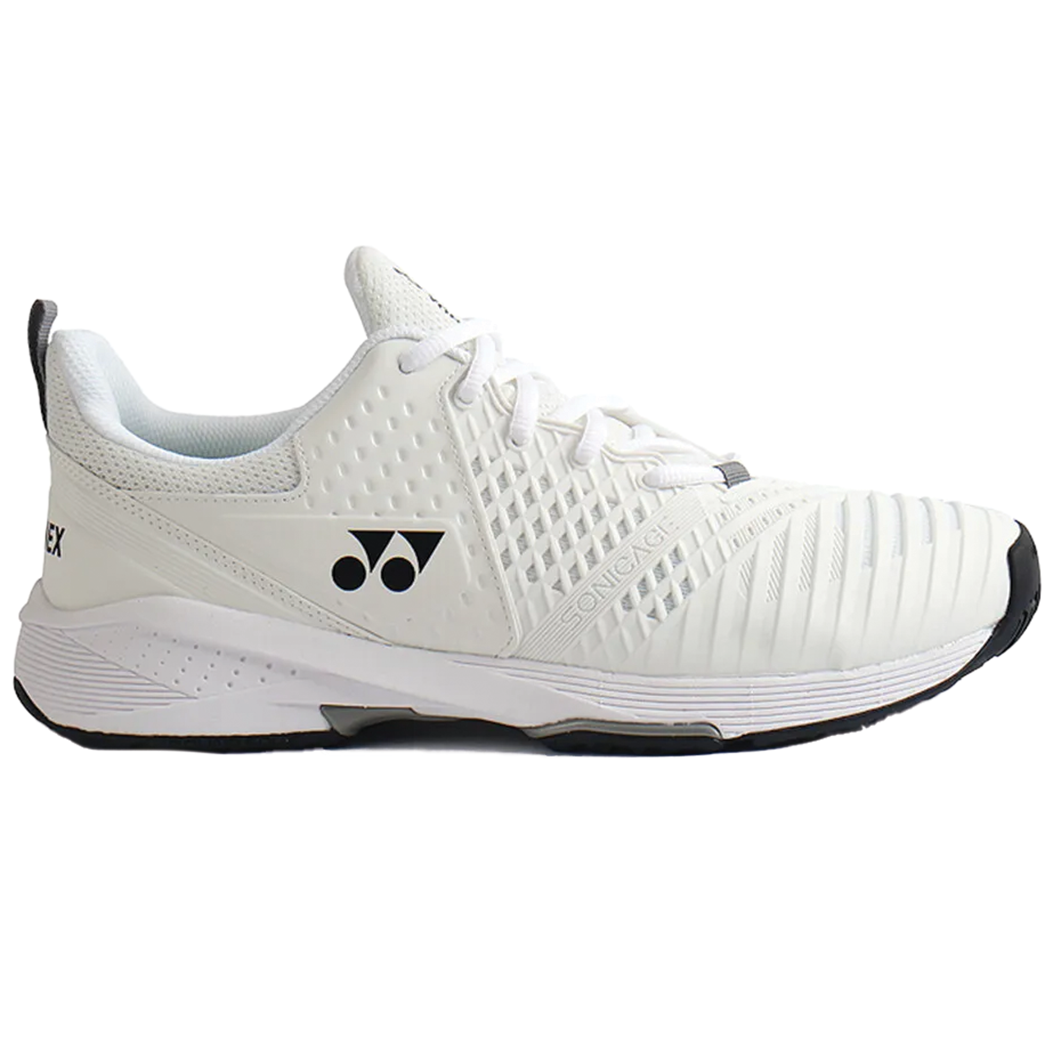 Yonex Sonicage 3 Wide Unisex Tennis Shoes - White/Black