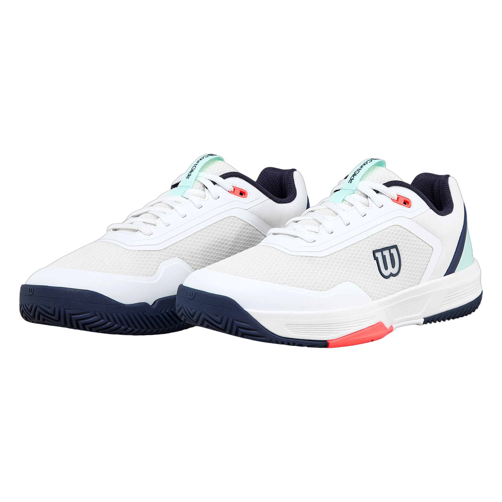 Wilson Courtglide Men's White/Bay/Fiery Coral