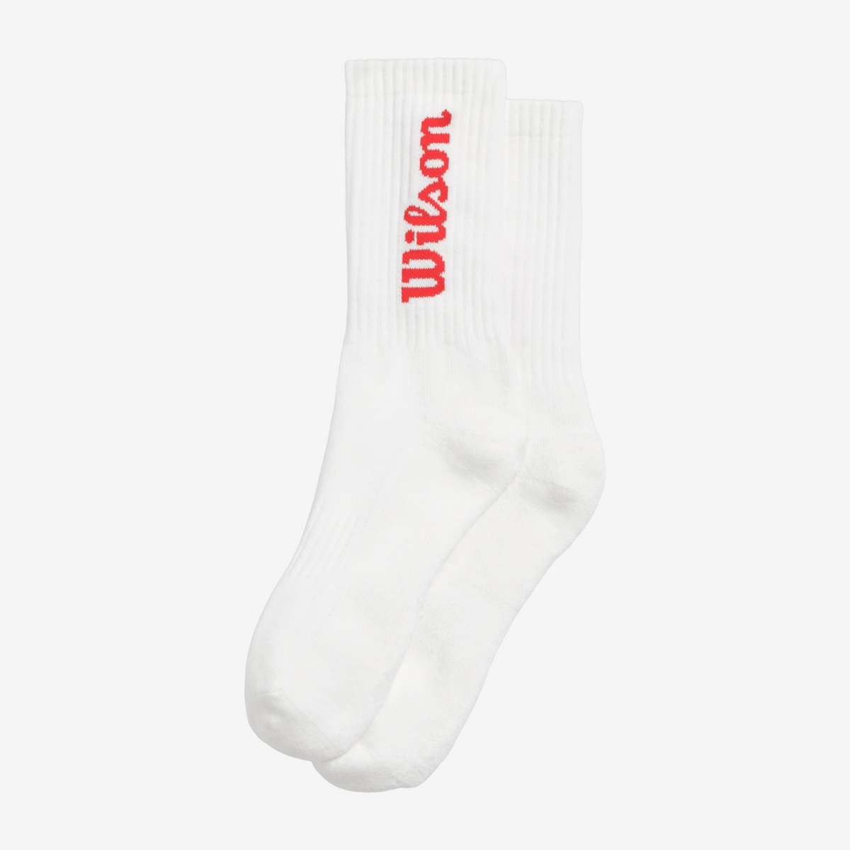 Wilson Crew Logo Socks Bright White
