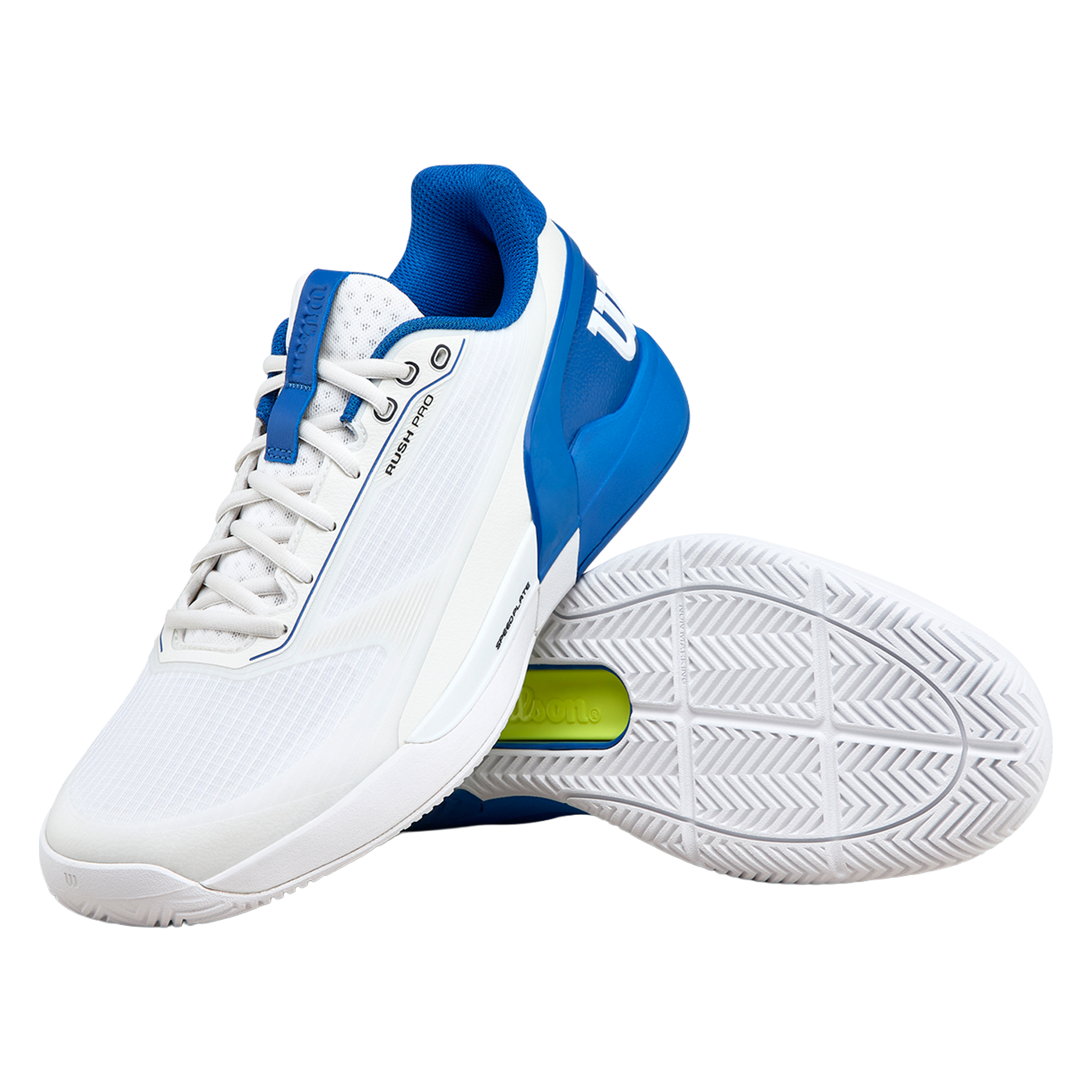 Wilson Rush Pro 5 Men's White/Deja Vu Blue/Safety Yellow (2026)