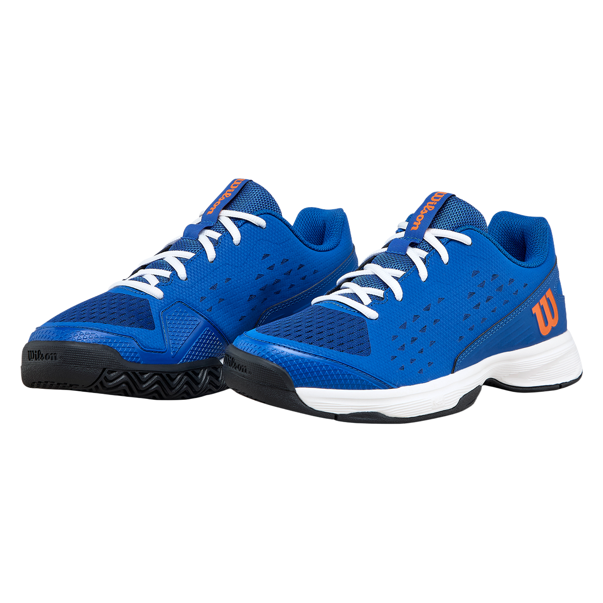 Wilson Rush Pro Junior L DejaVu Blue/Tiger Orange/White
