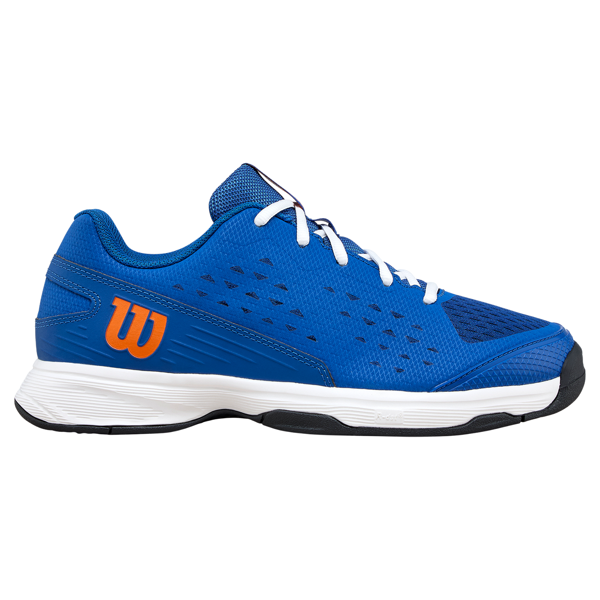 Wilson Rush Pro Junior L DejaVu Blue/Tiger Orange/White