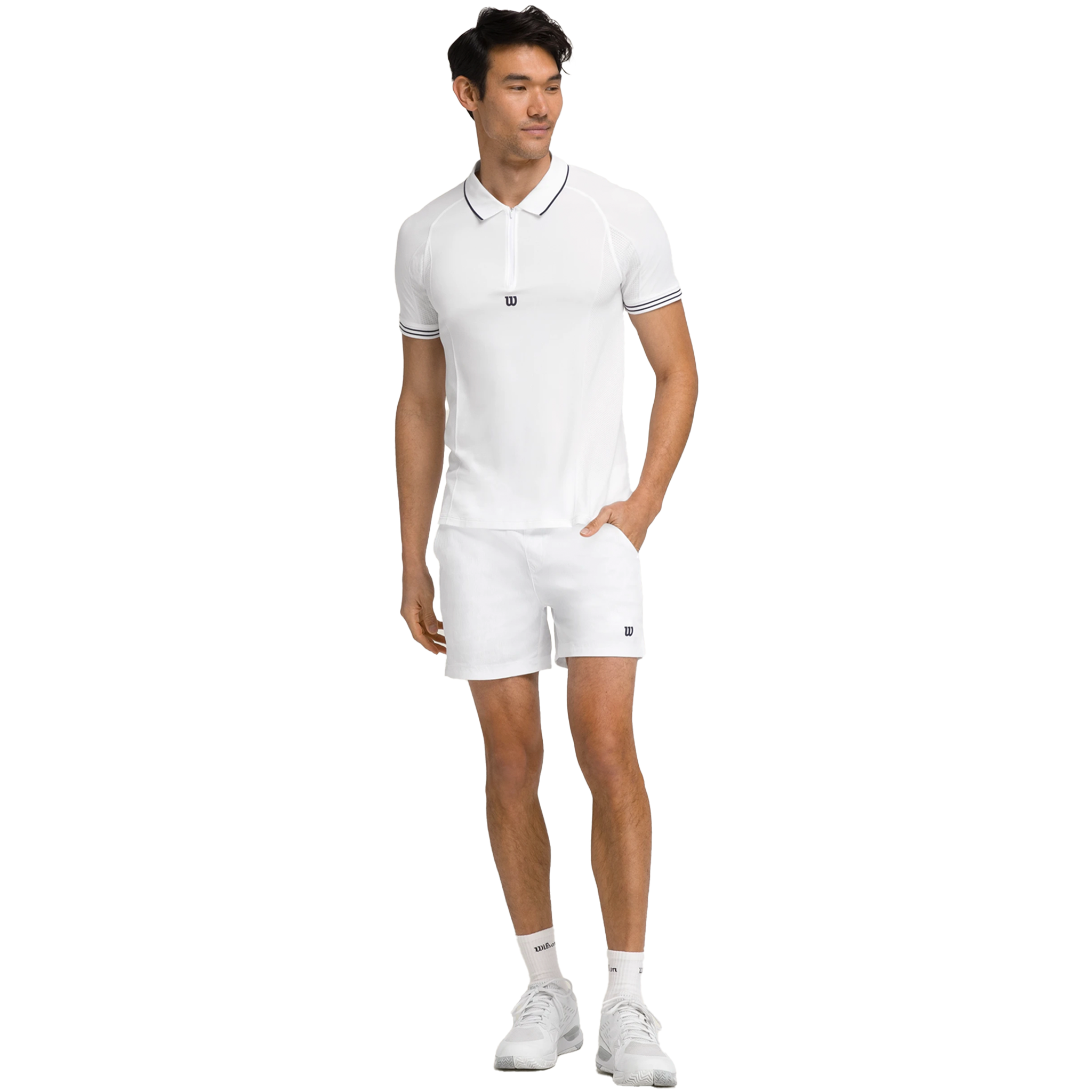 Wilson Tennis Volley Shorts 6" Men's Bright White