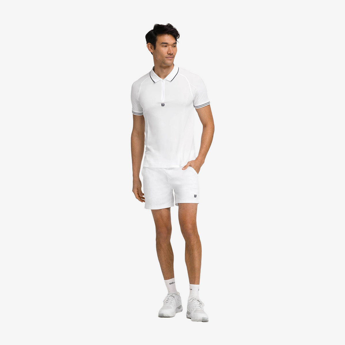 Wilson Tennis Volley Shorts 6" Men's Bright White