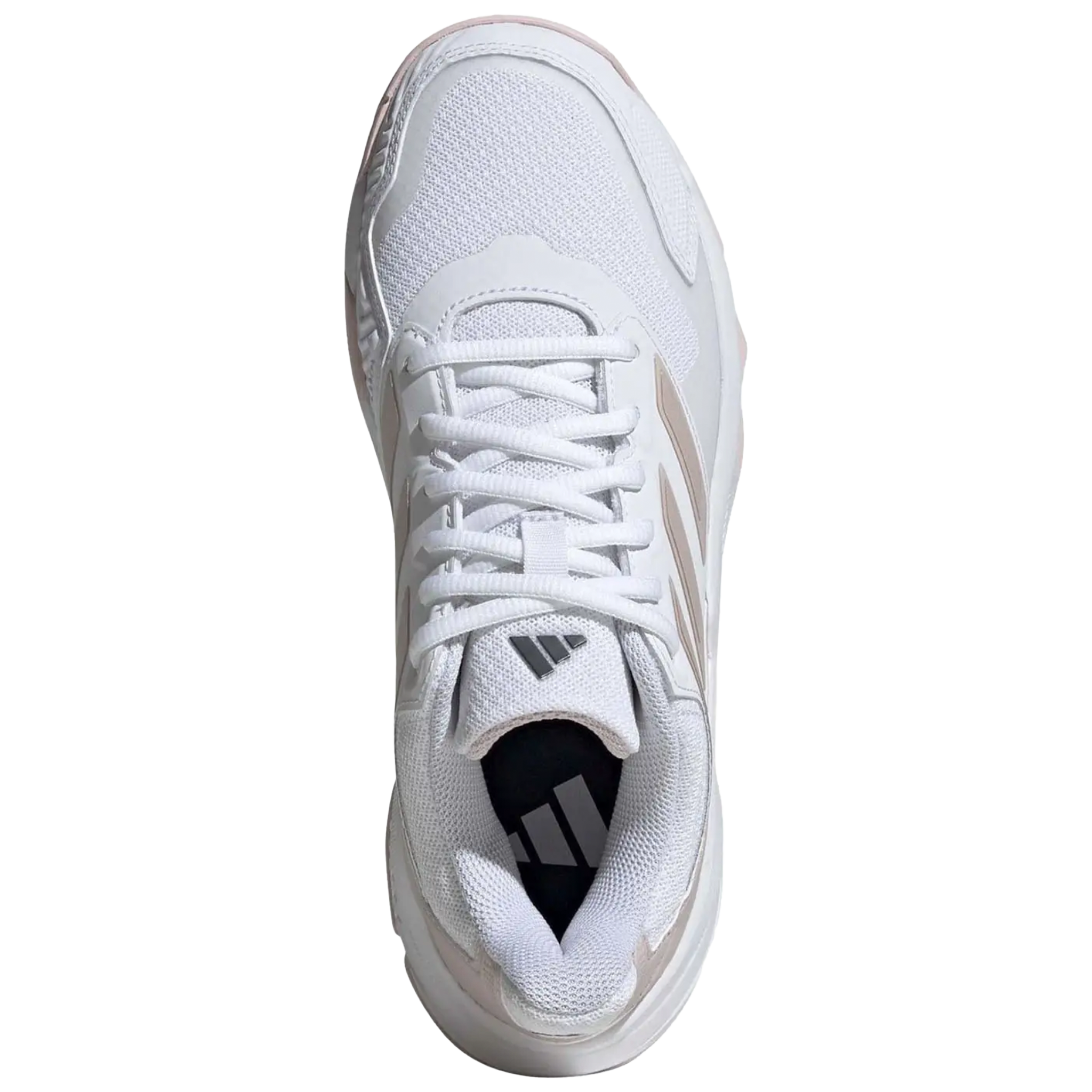 Adidas Women's Courtjam Control 3 White/Sandy Pink Metallic/Sandy Pink