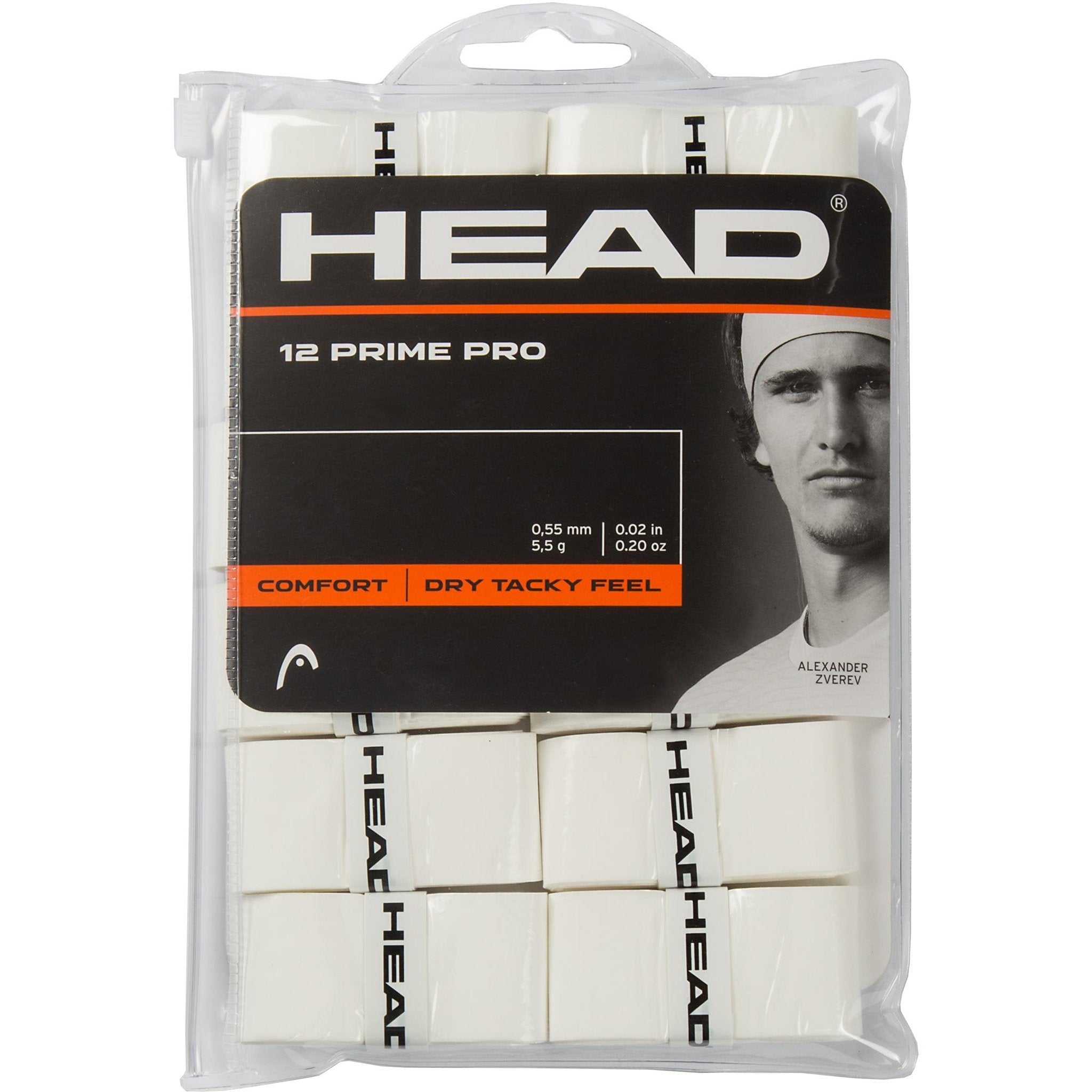 Head Prime Overgrips Pack of 12 - White