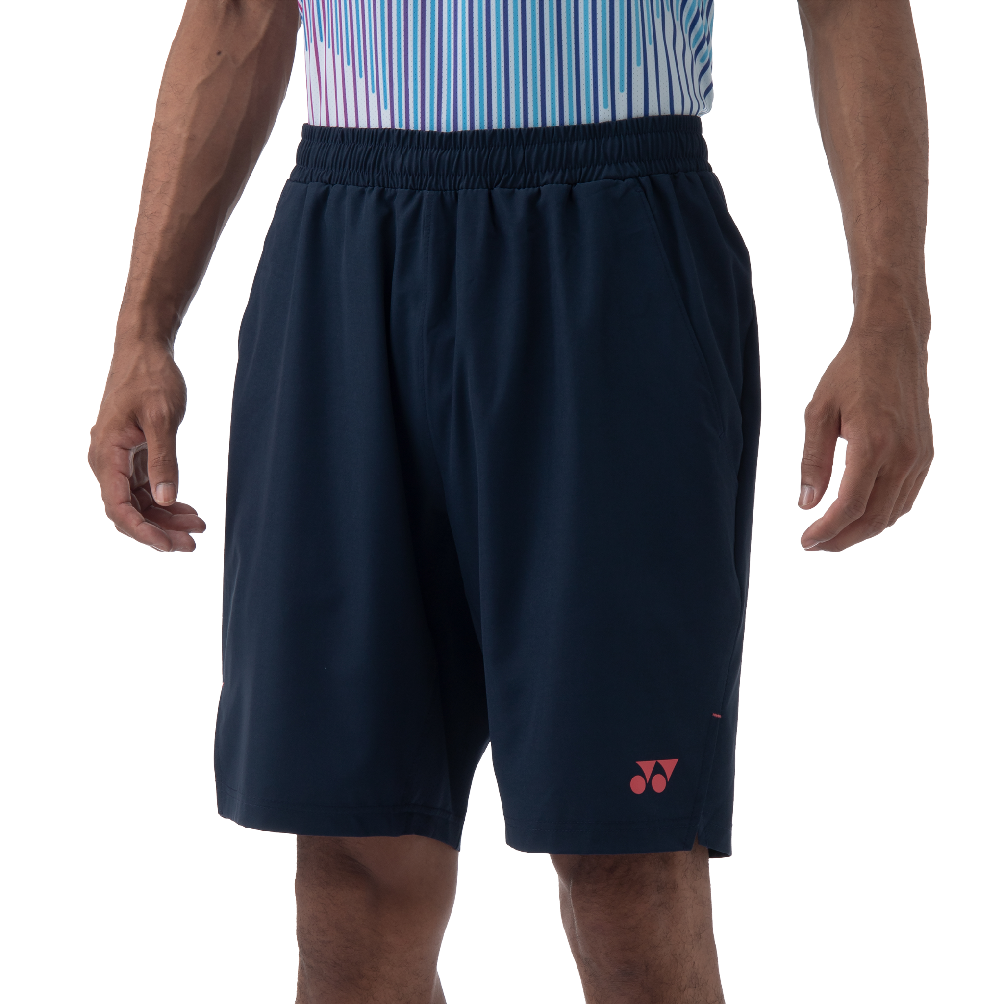 Yonex  Men's Shorts - Indigo Marine/Geranium Pink