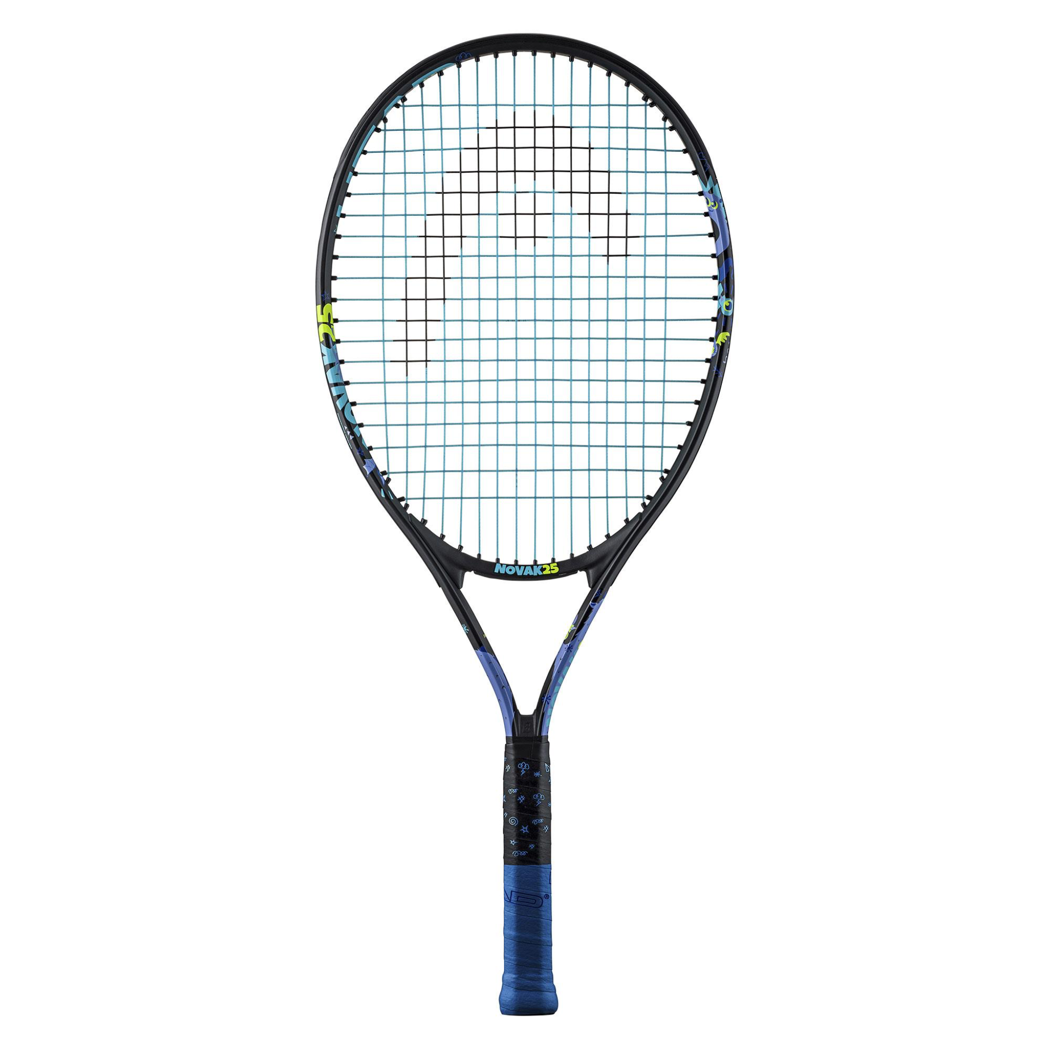 All Black Racket Head Novak 25 Inch Racket (2024) - All Things Tennis ltd