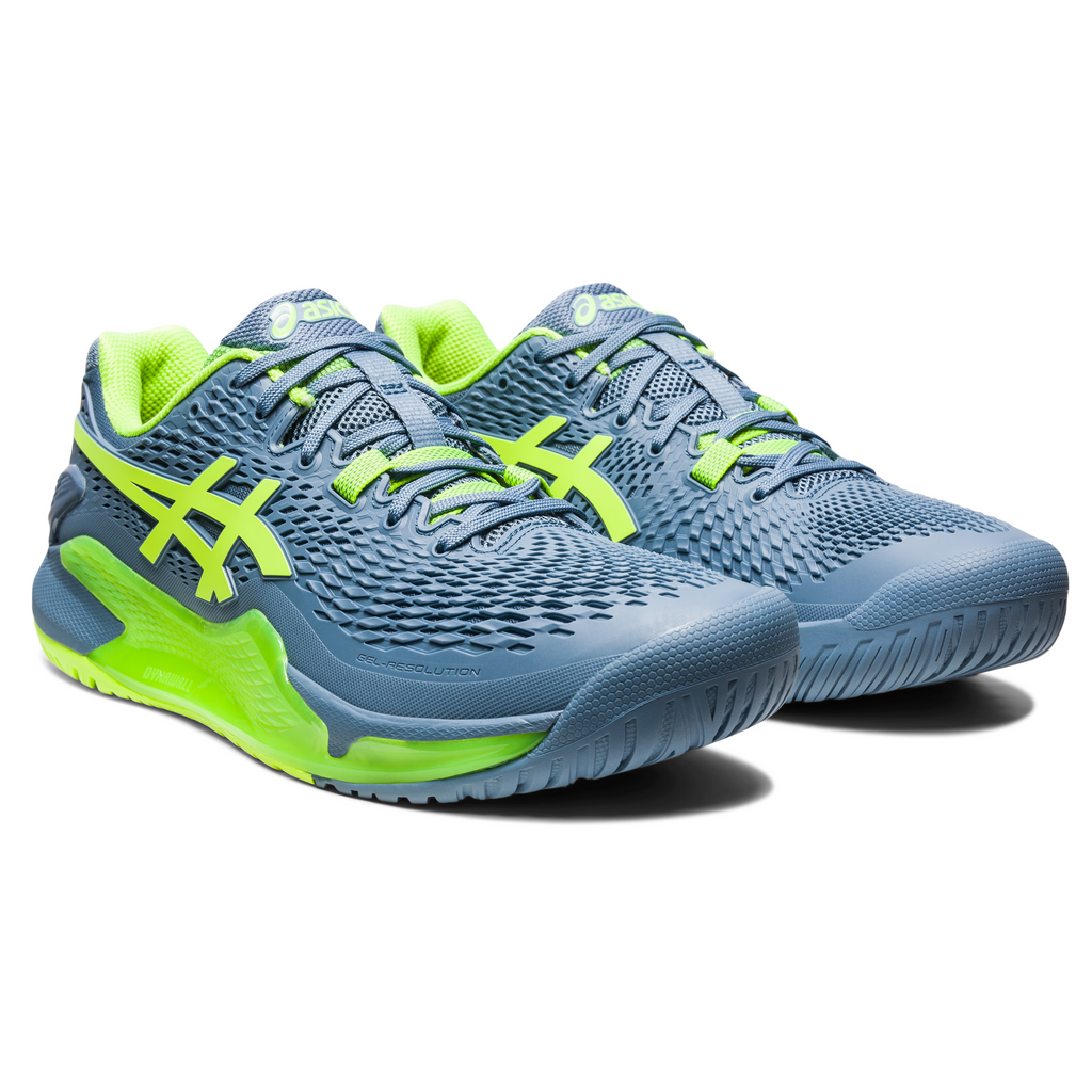 ASICS Gel Resolution 9 Men's > Steel Blue/Hazard Green