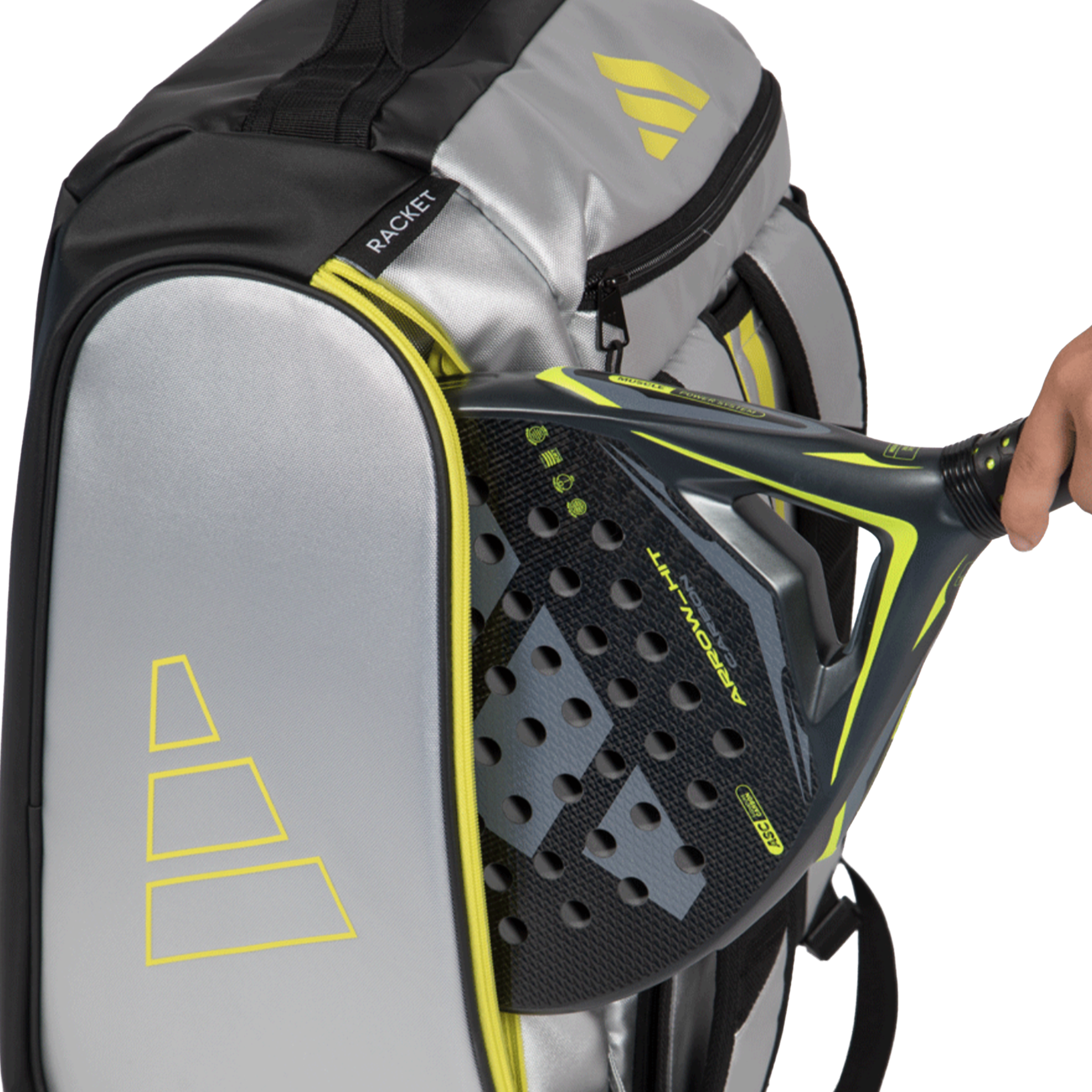 Adidas Pro Tour Racket Bag Silver (2026)