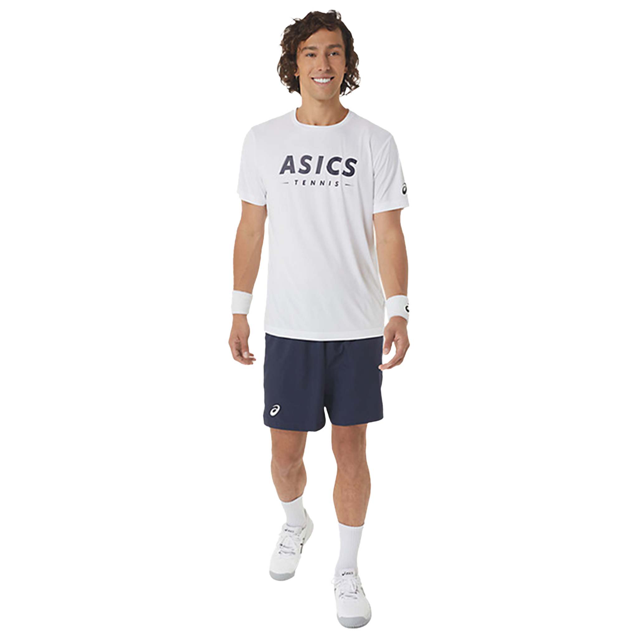 Asics Men's Court Graphic T-Shirt Brilliant White