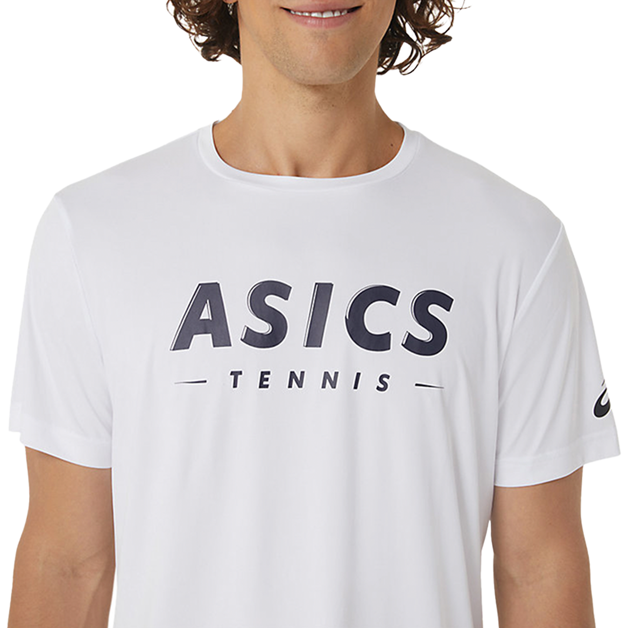 Asics Men's Court Graphic T-Shirt Brilliant White