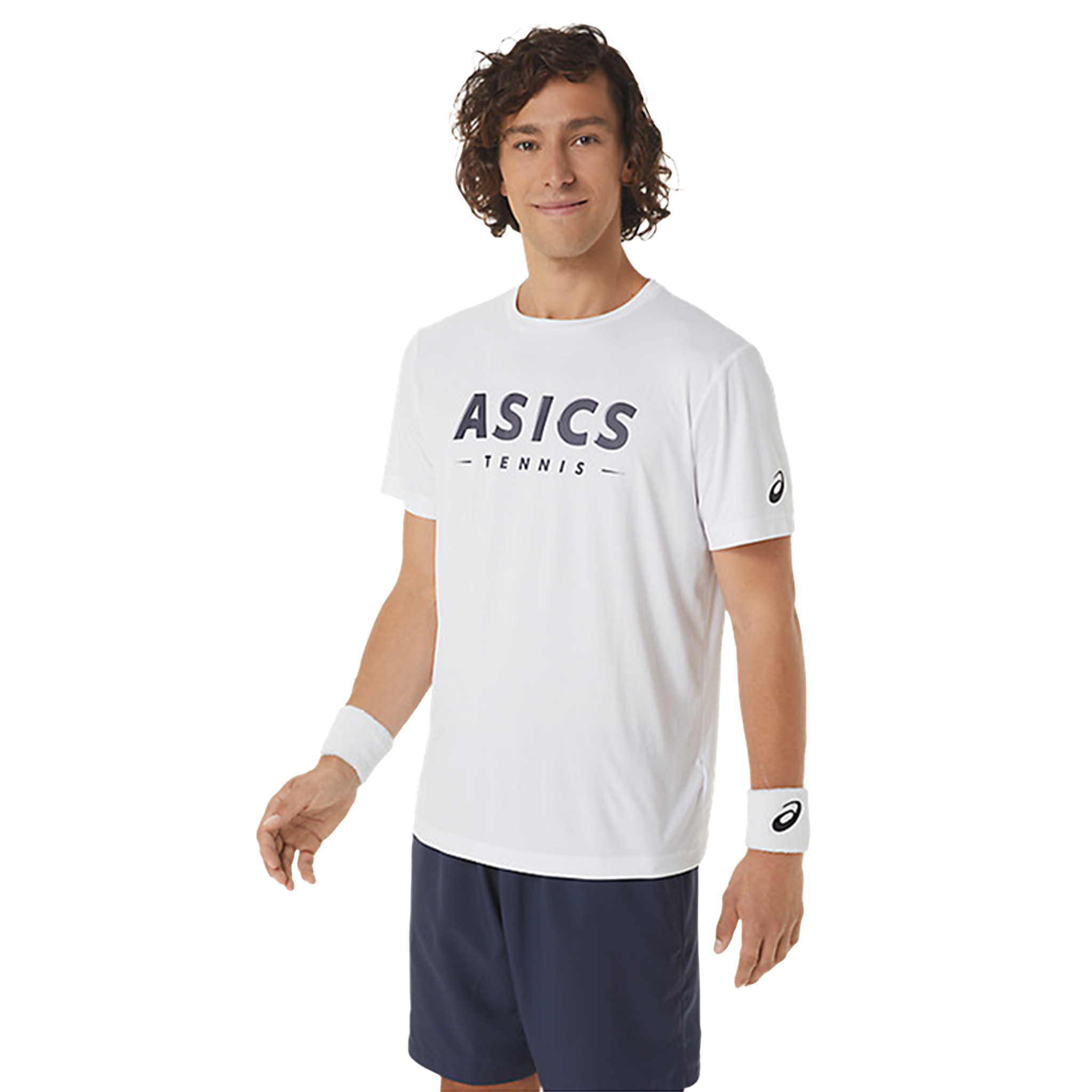 Asics Men's Court Graphic T-Shirt Brilliant White