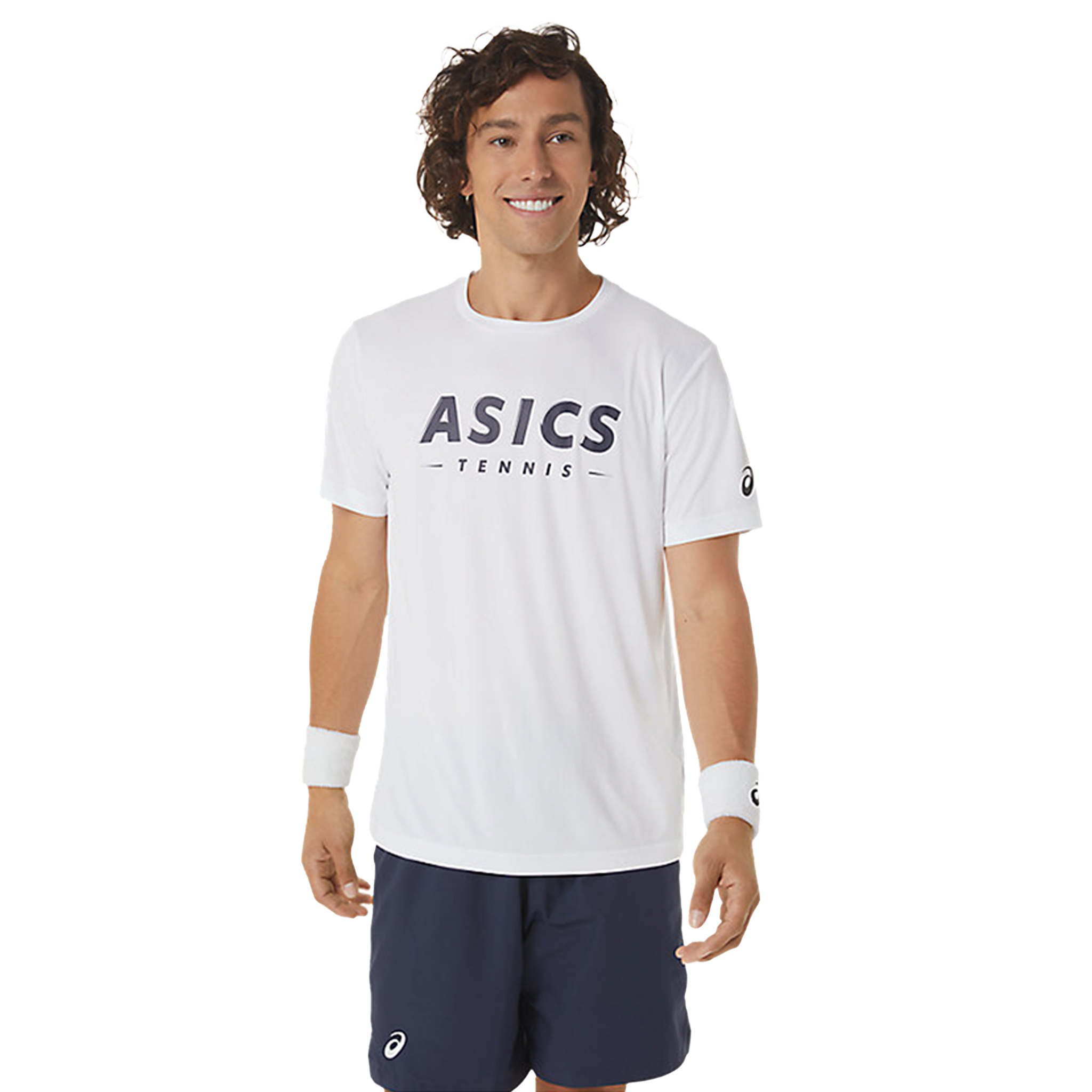 Asics Men's Court Graphic T-Shirt Brilliant White