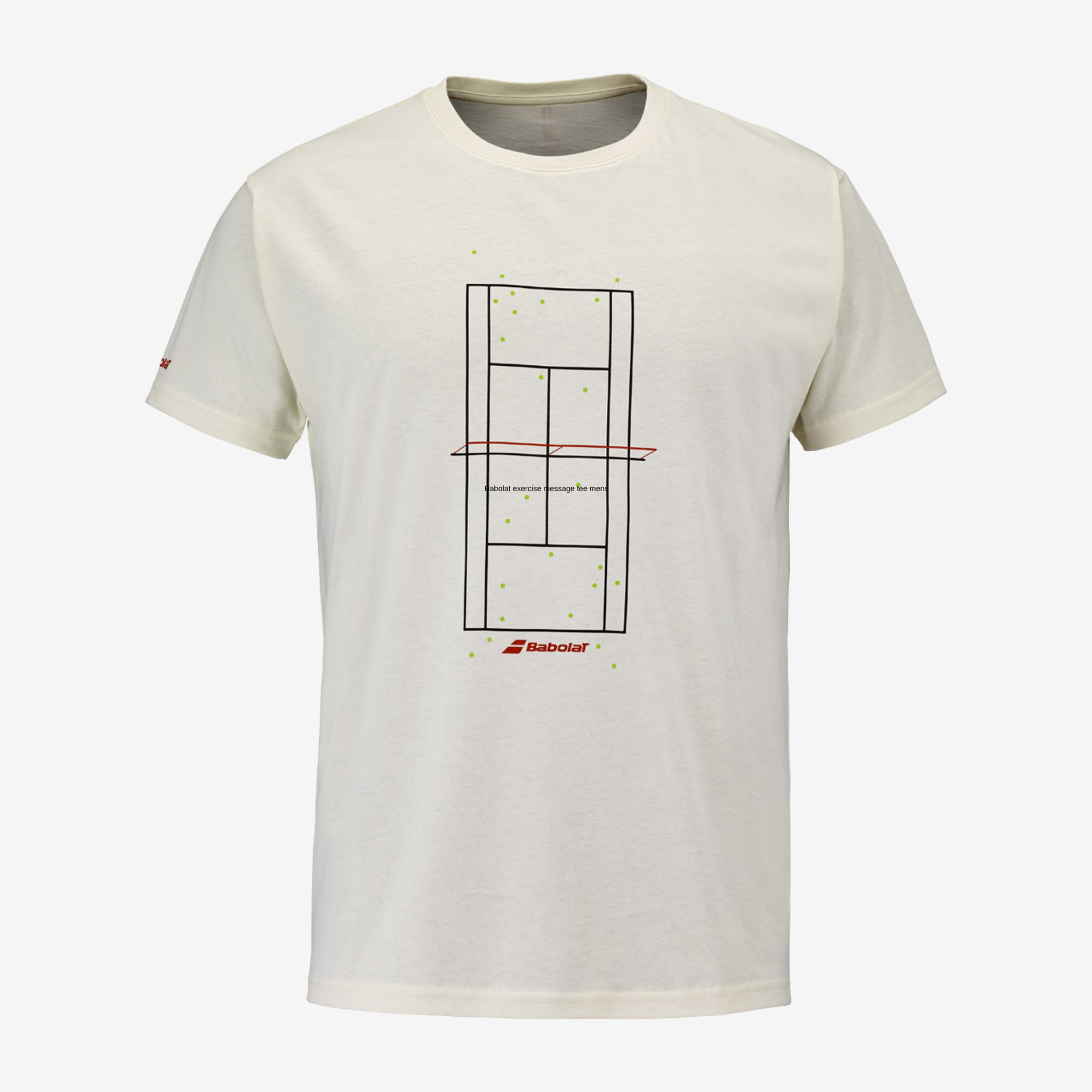 Babolat Men's Exercise Message Tee Cannoli Cream