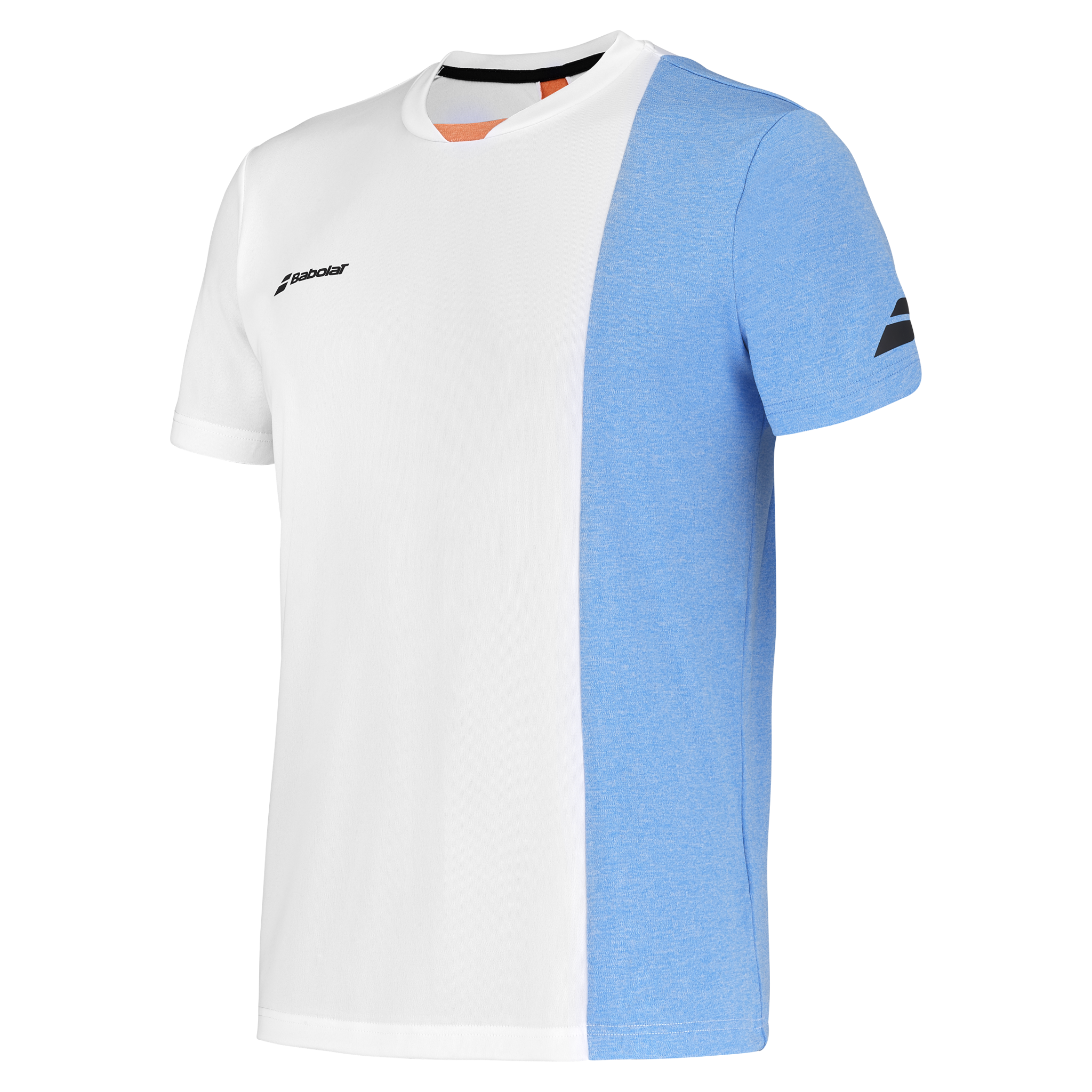 Babolat Play Crew Neck Tee Men's White/Blithe Blue
