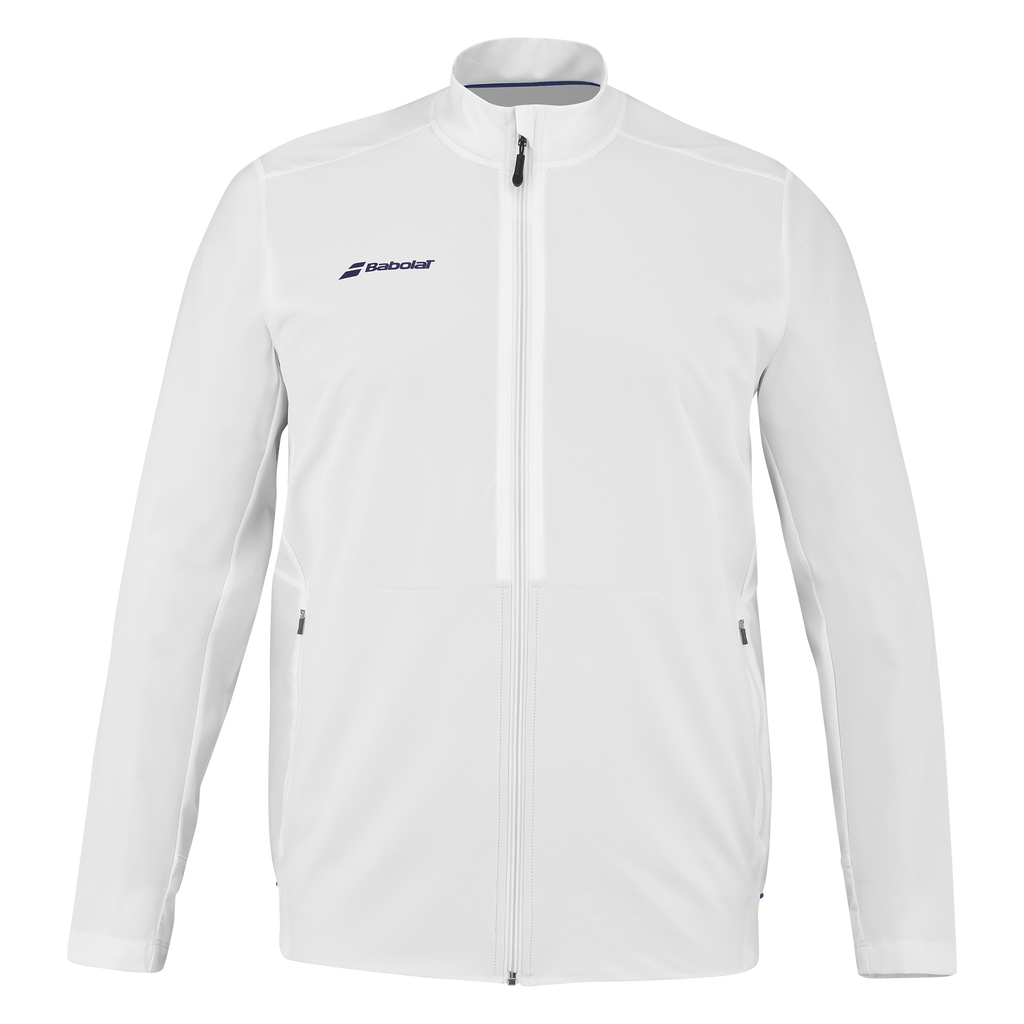 ウェア BABOLAT Play Jacket White Babolat Play Jacket Men's White - All Things Tennis ltd