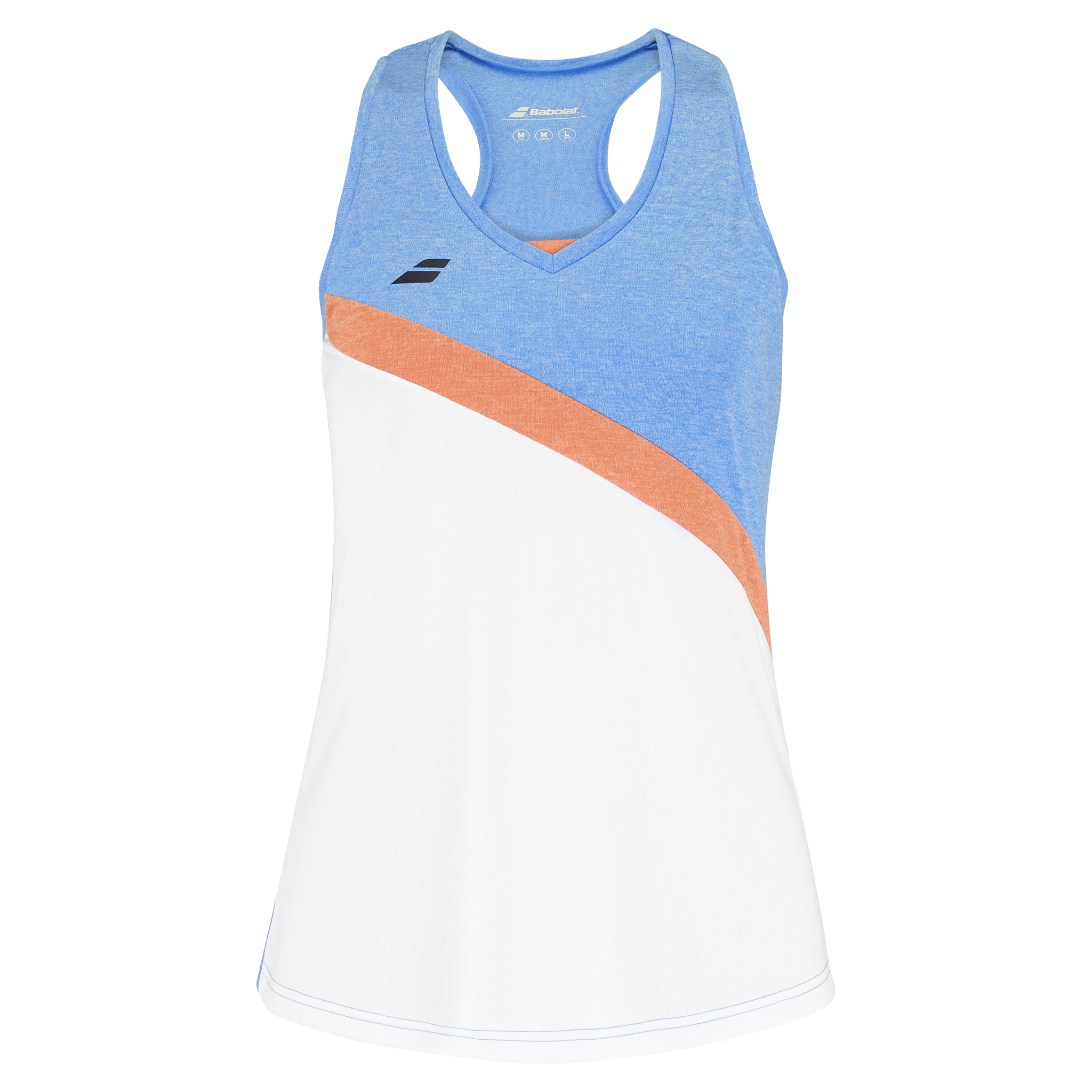 Babolat Play Tank Top Girl's White/Blithe Blue