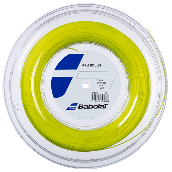 Babolat RPM Rough Fluorescent Yellow 200m Reel - All Things Tennis ltd