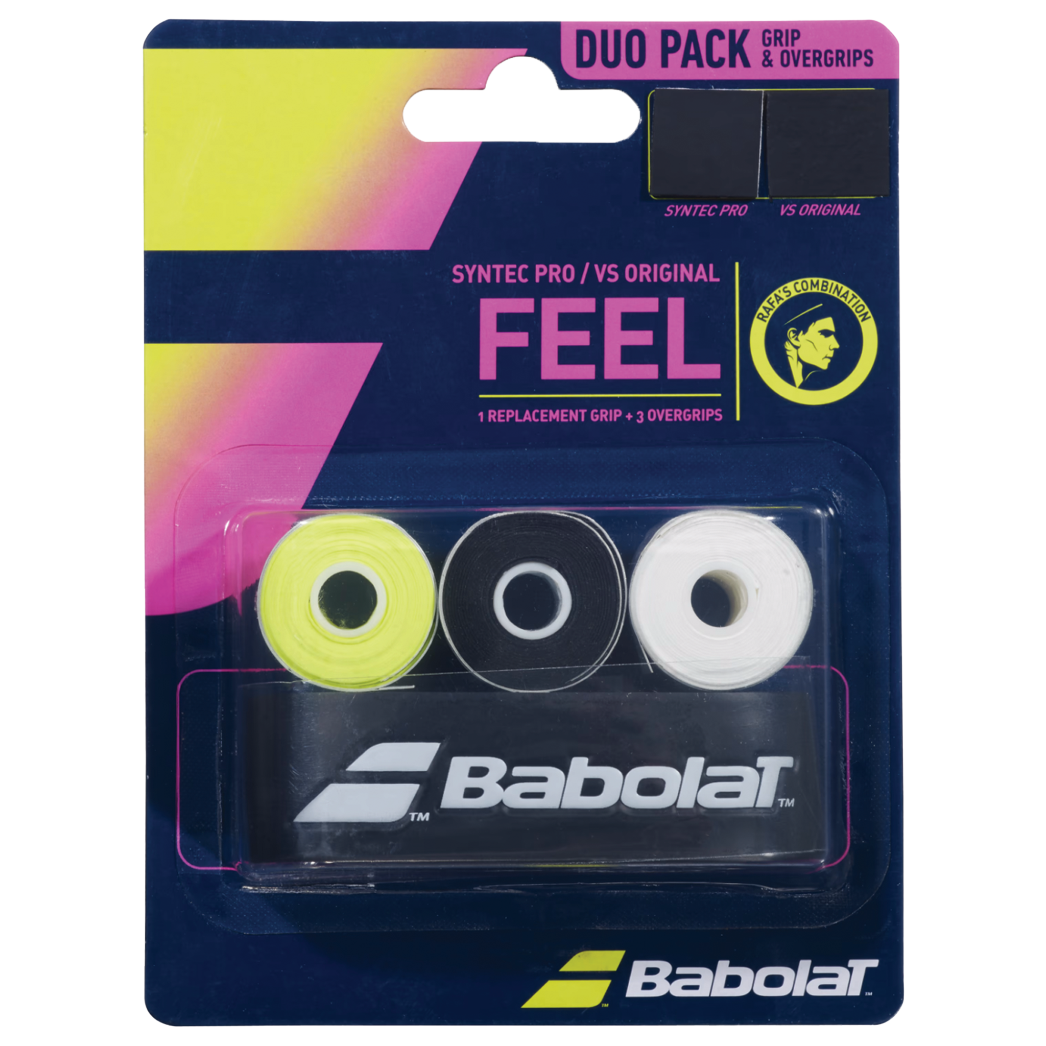 Babolatc Syntec Pro Replacement Grip + VS Original x3