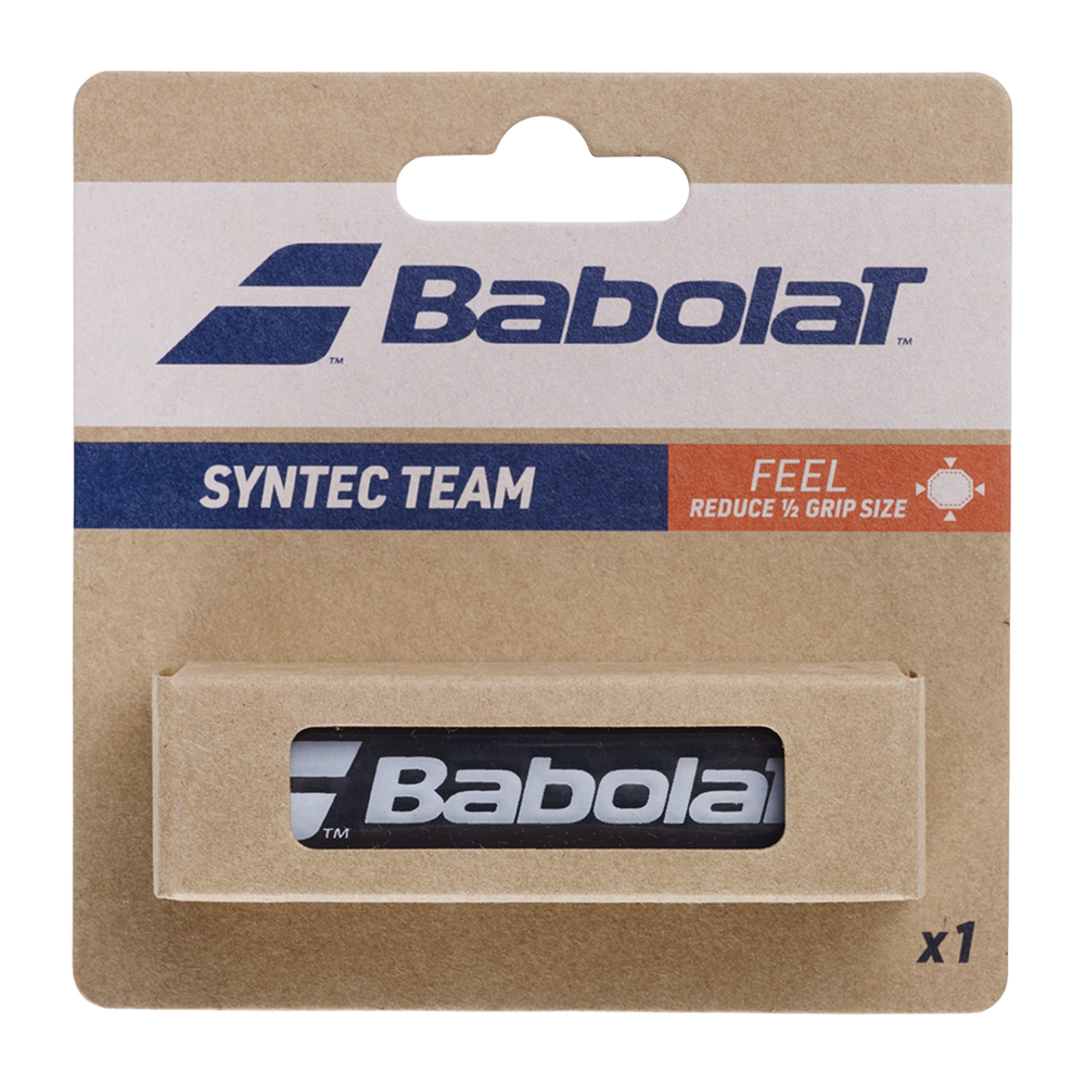 Poignée De Raquette Babolat Syntec Team – Noir, 1,5 Mm D'épaisseur, Pour Tennis Et Badminton