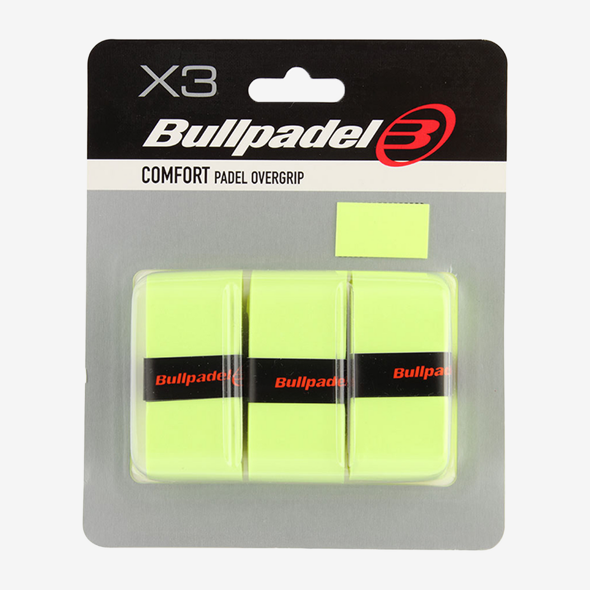 Bullpadel Comfort Padel Overgrip (3 Pack) Neon Yellow
