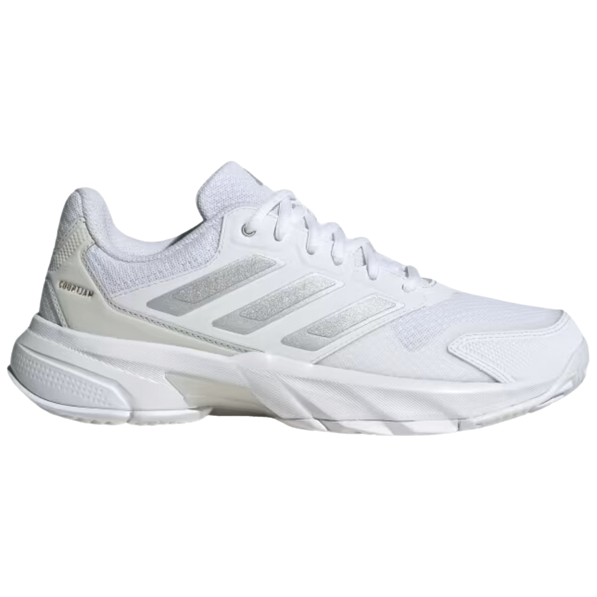 Adidas Women s COURTJAM CONTROL 3 Cloud White Silver Metallic Grey One