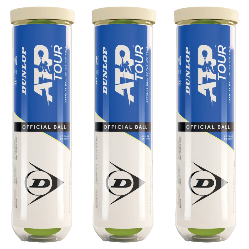 DUNLOP ATP TOUR - 1 Tube (4 Balls) - All Things Tennis ltd