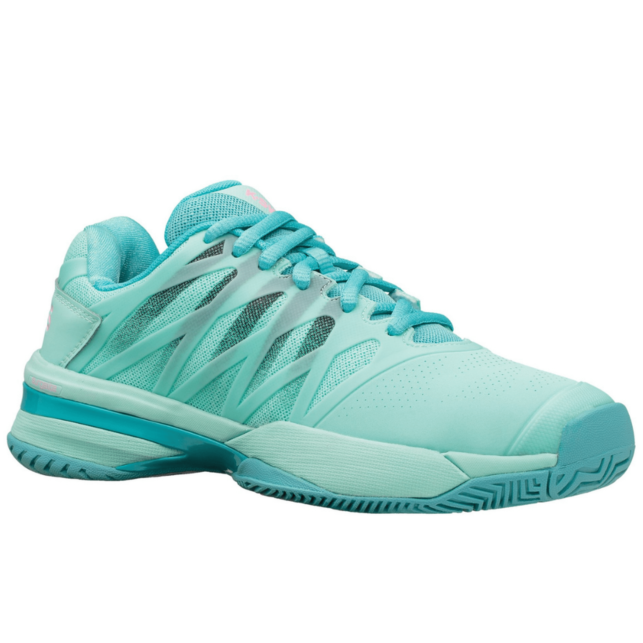 K-Swiss Women's Ultrashot 2 Tennis Shoes - White/Aru Blue/Soft Neon Pink