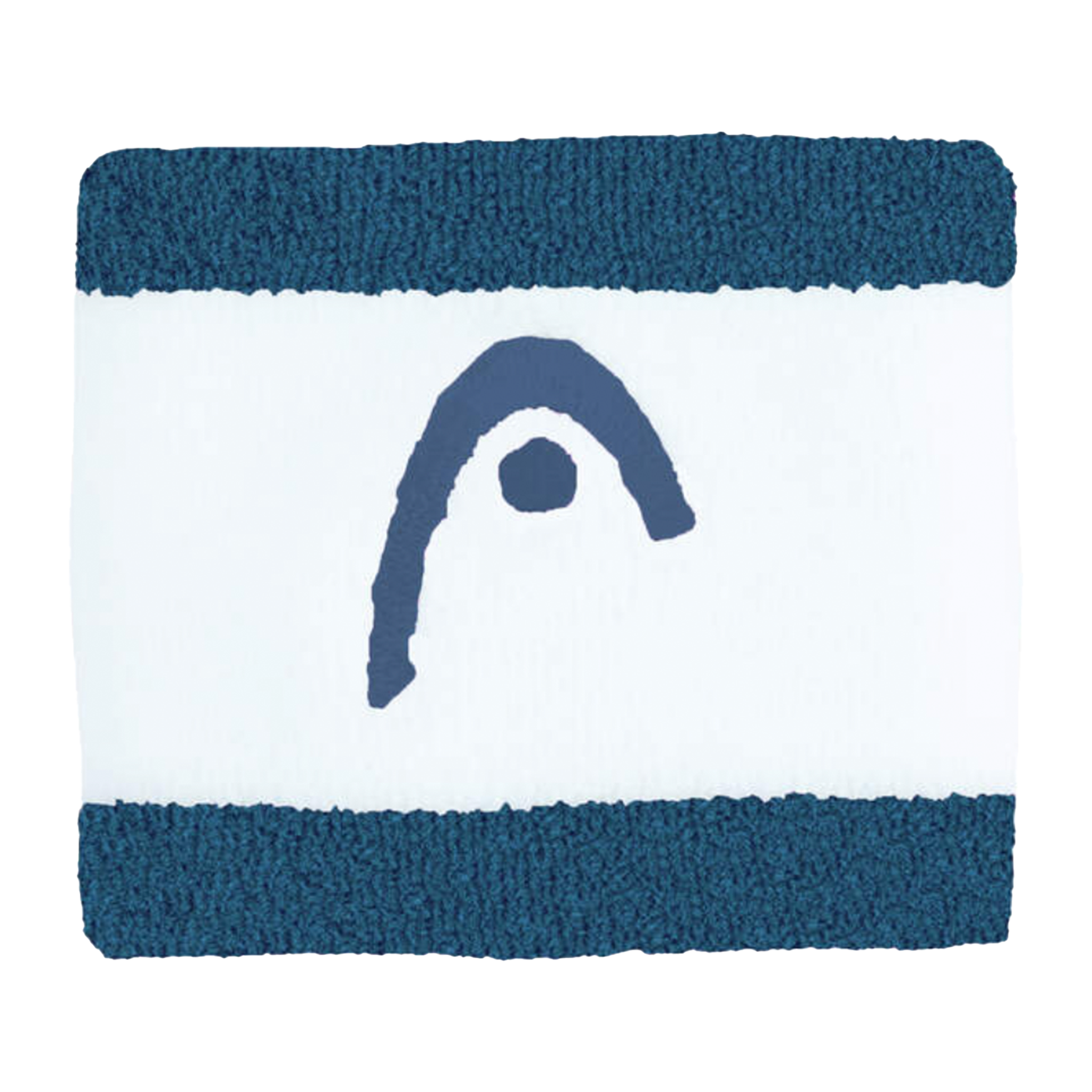 Head Striped Wristband 2.5" Teal/White