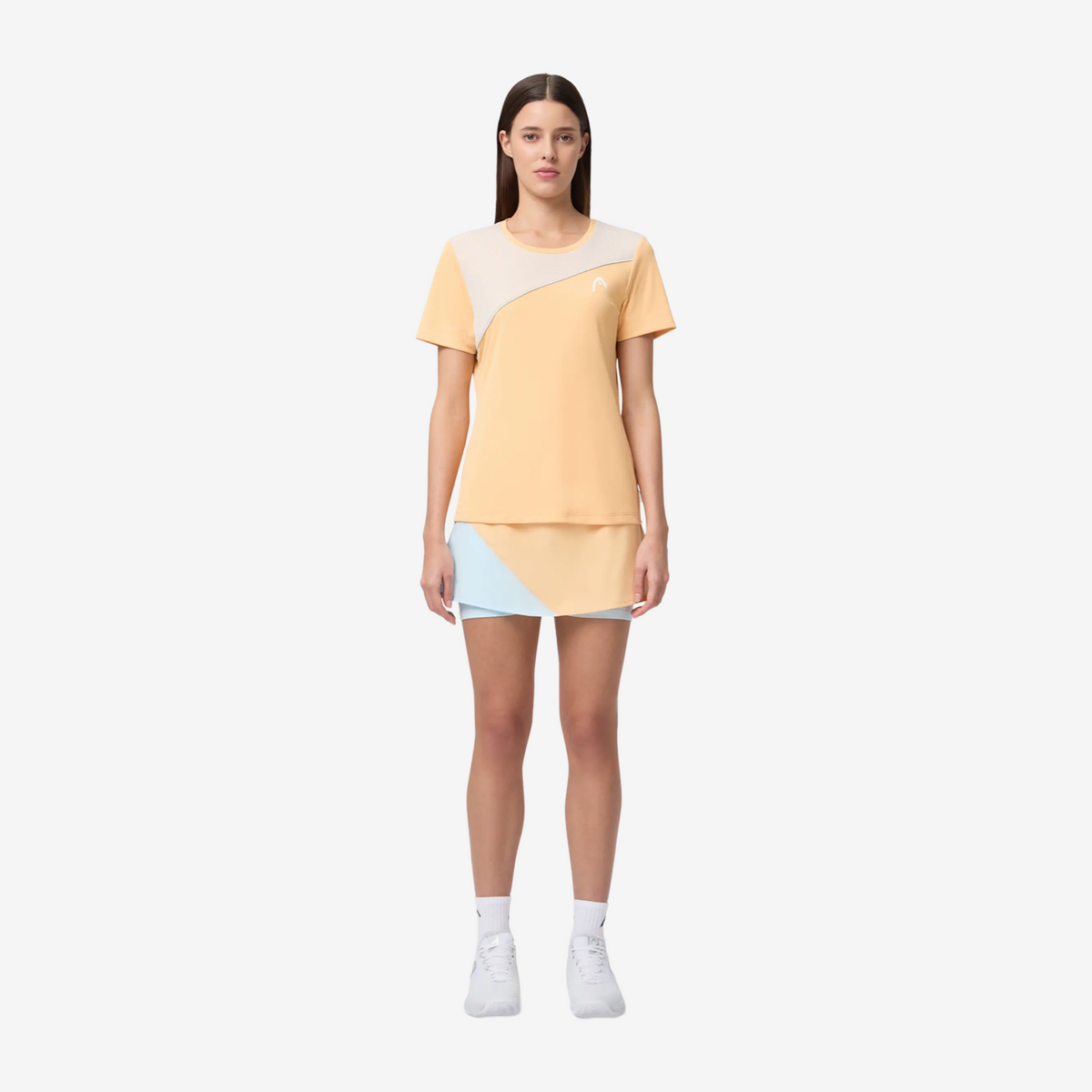 Head Tie-Break T-Shirt Women's Apricot/Light Blue