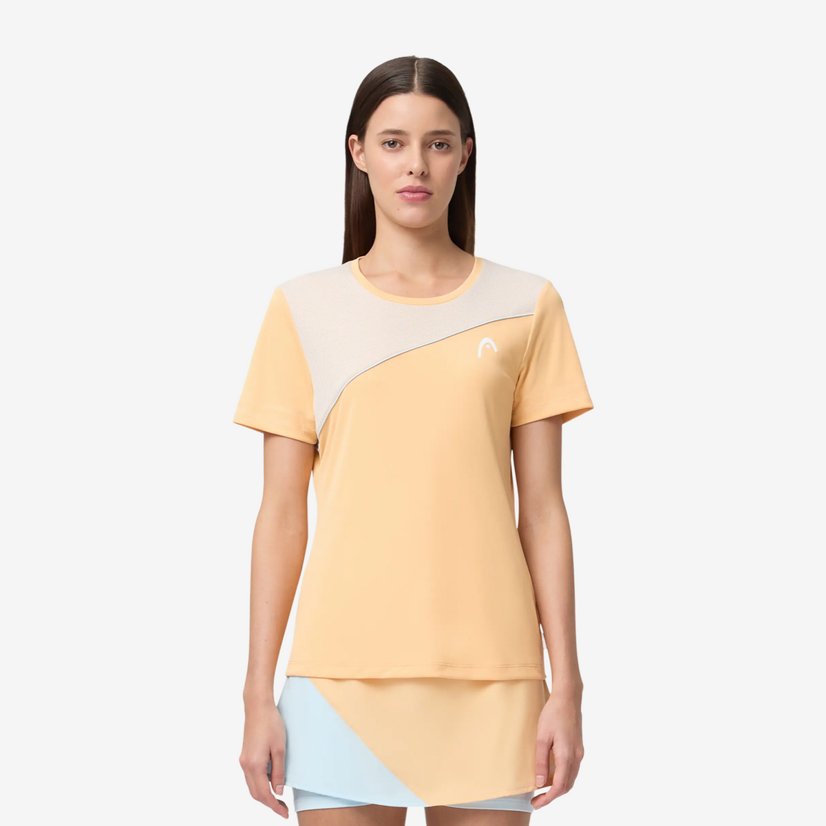 Head Tie-Break T-Shirt Women's Apricot/Light Blue