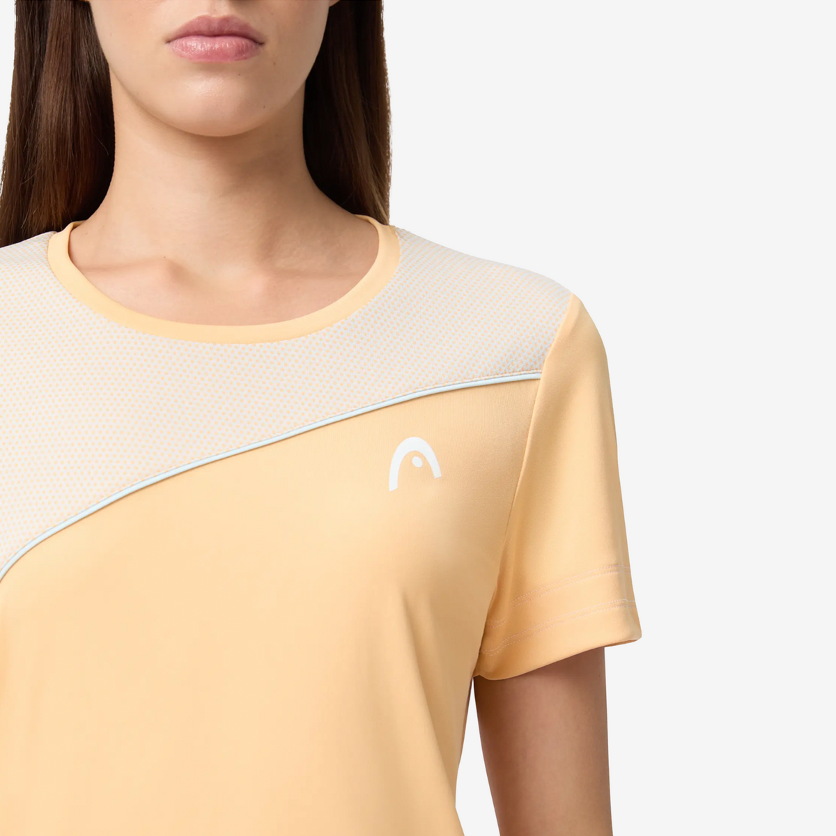 Head Tie-Break T-Shirt Women's Apricot/Light Blue