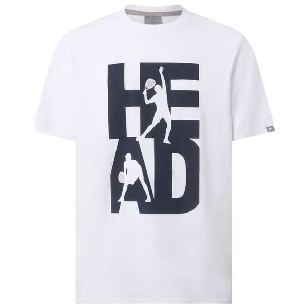 Head Vision T-Shirt Men's White/Navy - All Things Tennis ltd