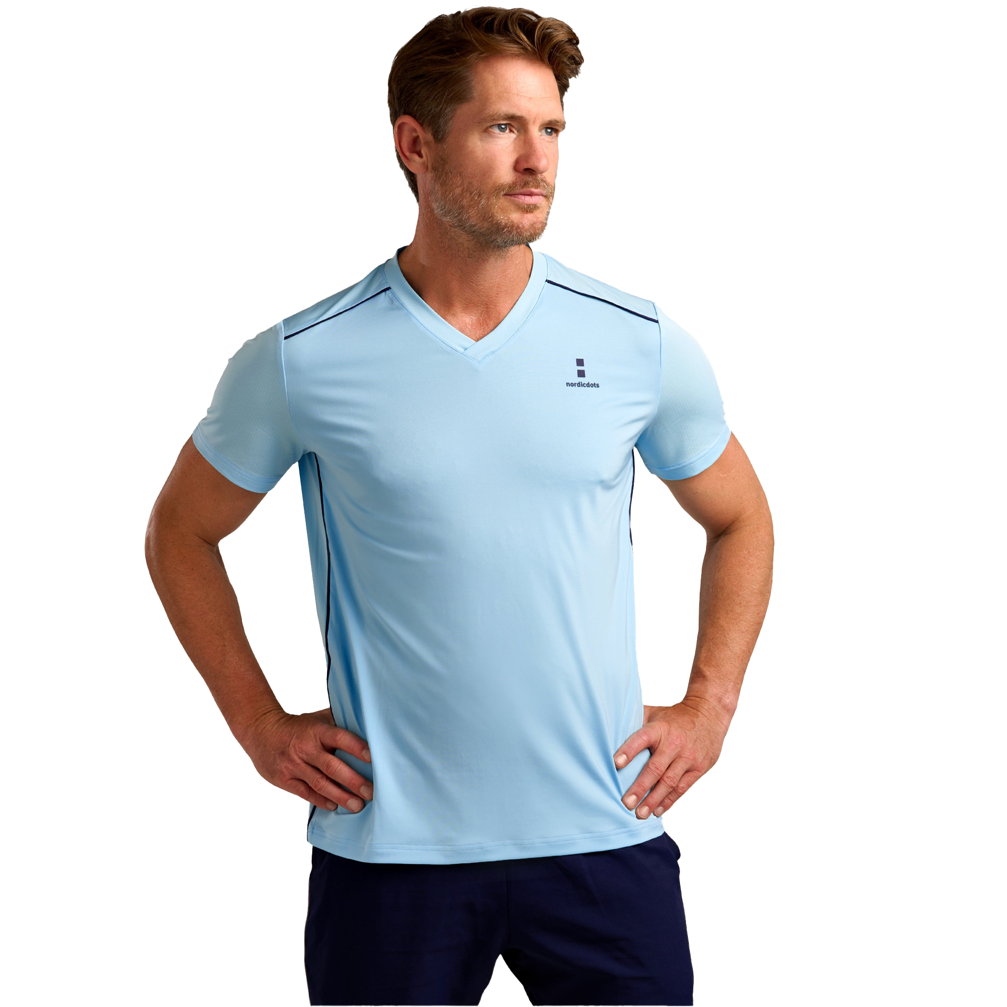 nordicdots Performance V-Tee Cooling Blue