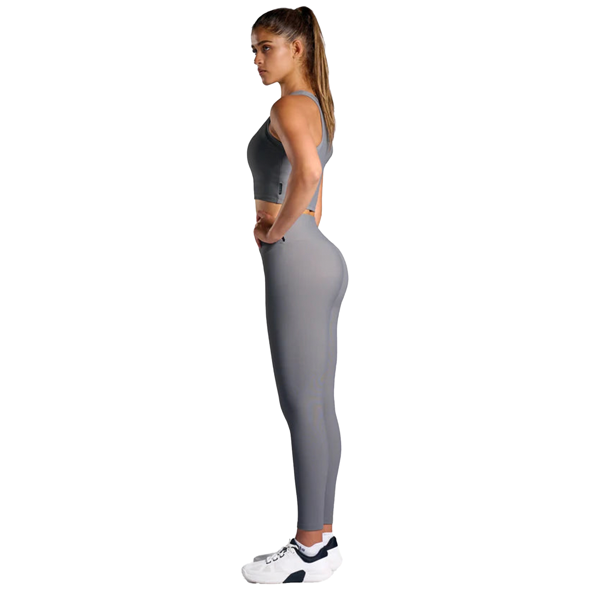 Nordicdots Rib Leggings Steel Grey