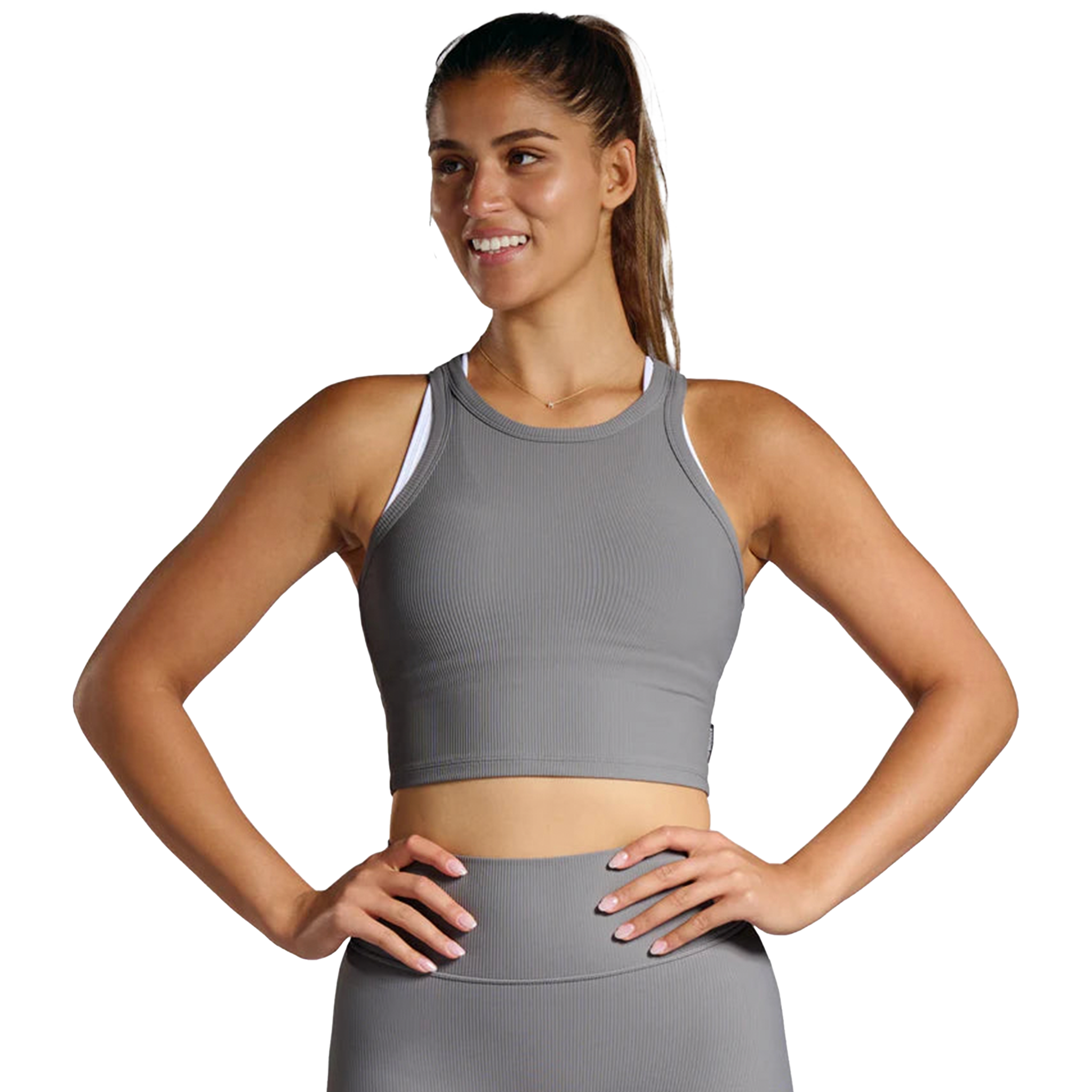 Nordicdots Rib Tank Top Steel Grey